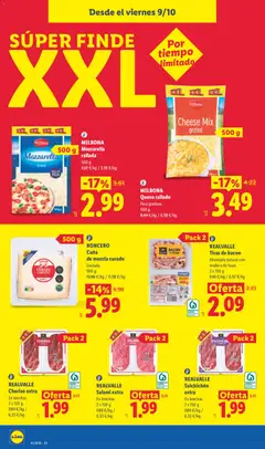 Vista previa REALVALLE Salami extra, En lonchas. 2 x 150 g válido desde el 05/10/2026 | Página: 44 | Productos: Queso, Pizza, Salami, Cuna