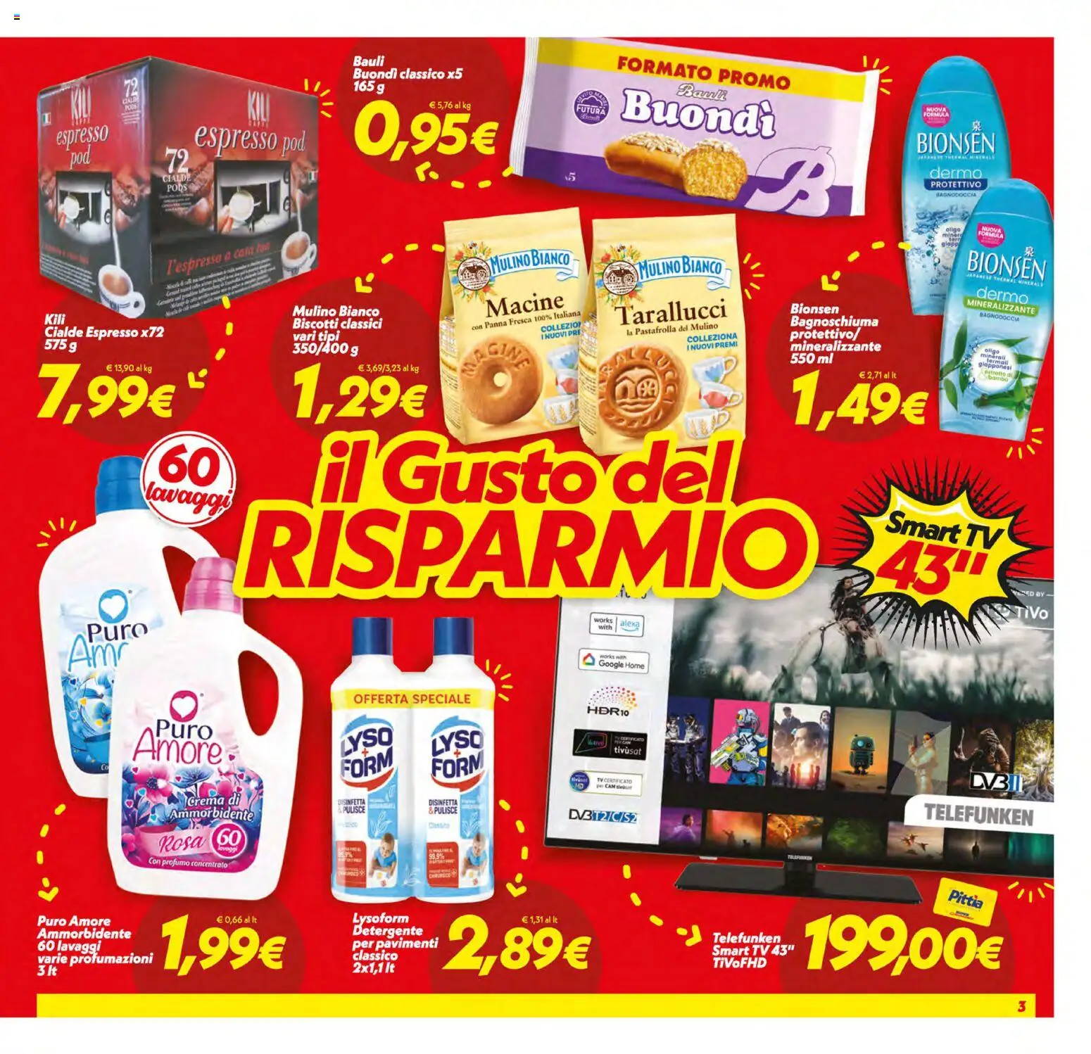 Volantino SuperConveniente del 21/07/2026 | Pagina: 3 | Prodotti: Bagnoschiuma, Detergente, Panna, Profumo
