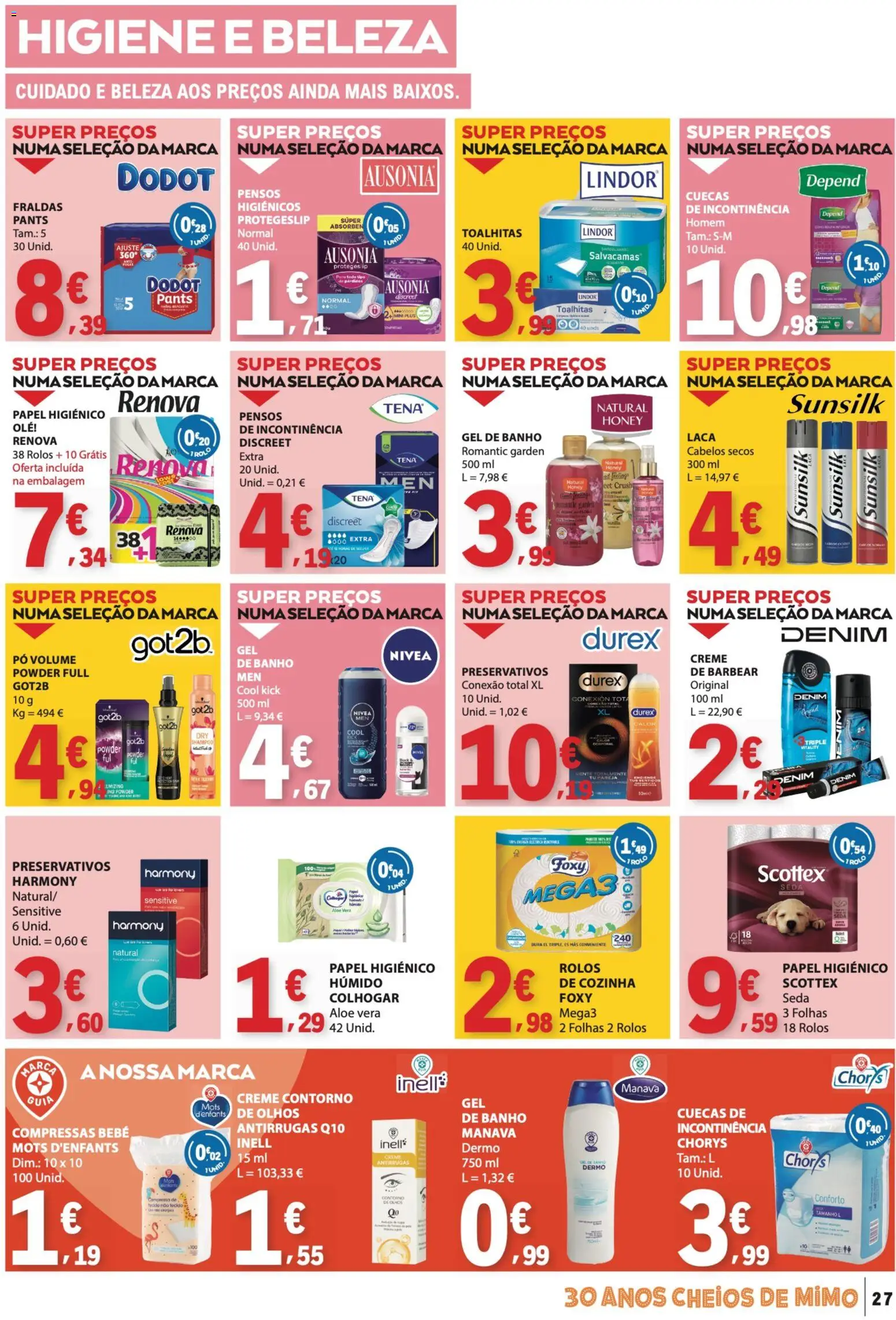 E.Leclerc folheto │ válido de 10/09/2026 | Página: 27 | Produtos: Pó, Aloe Vera, Lindor, Cuecas