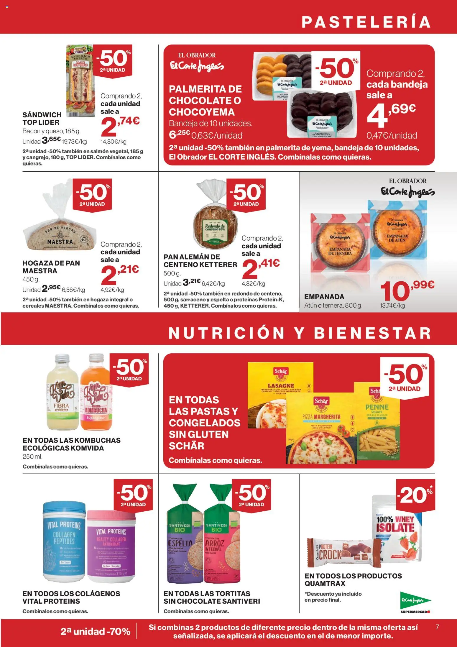 El Corte Inglés ofertas │ válido desde el 13/08/2026 | Página: 7 | Productos: Atún, Pan, Arroz, Bacon