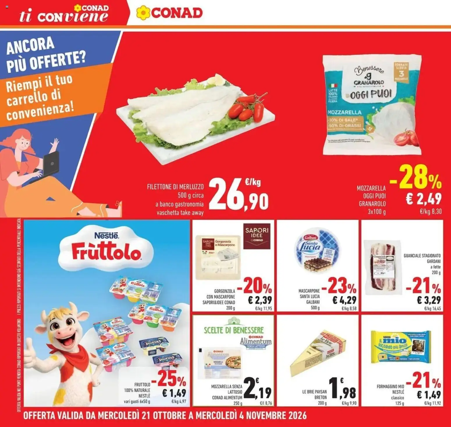 Volantino Conad del 21/10/2026 | Pagina: 37 | Prodotti: Yogurt, Latte, Mascarpone, Guanciale