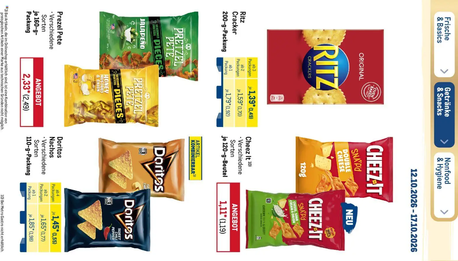 Metro Black Friday – gültig ab 12.10.2026 | Seite: 18 | Produkte: Nachos, Chili