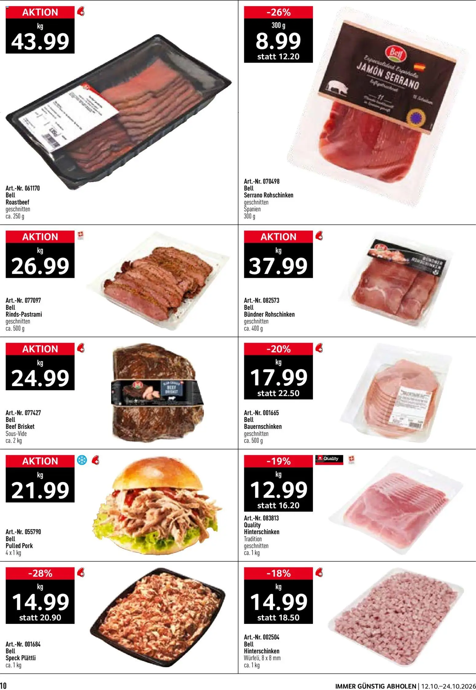 Prodega aktionen Bäckerei – gültig ab 12.10.2026 | Seite: 10 | Produkte: Roastbeef