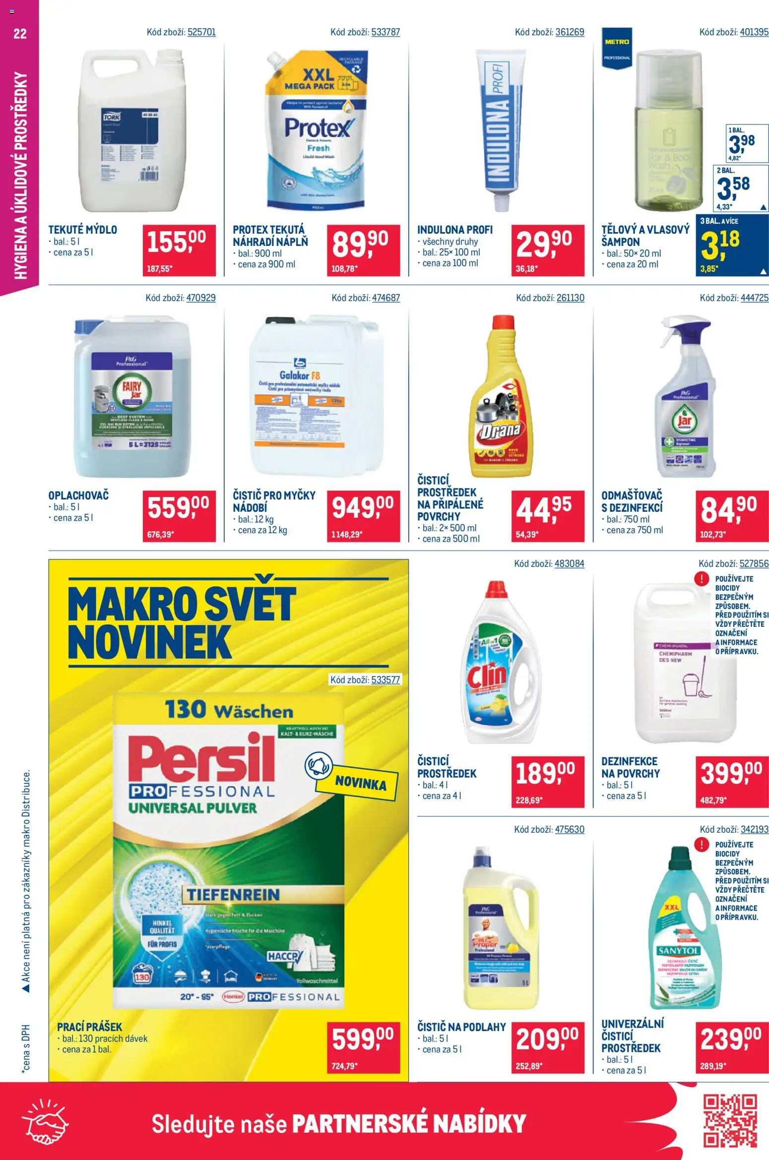 Makro leták - Gastronomie od 23.09.2026 | Strana: 22 | Produkty: Mýdlo, Nádobí, Prací Prášek, Odmašťovač