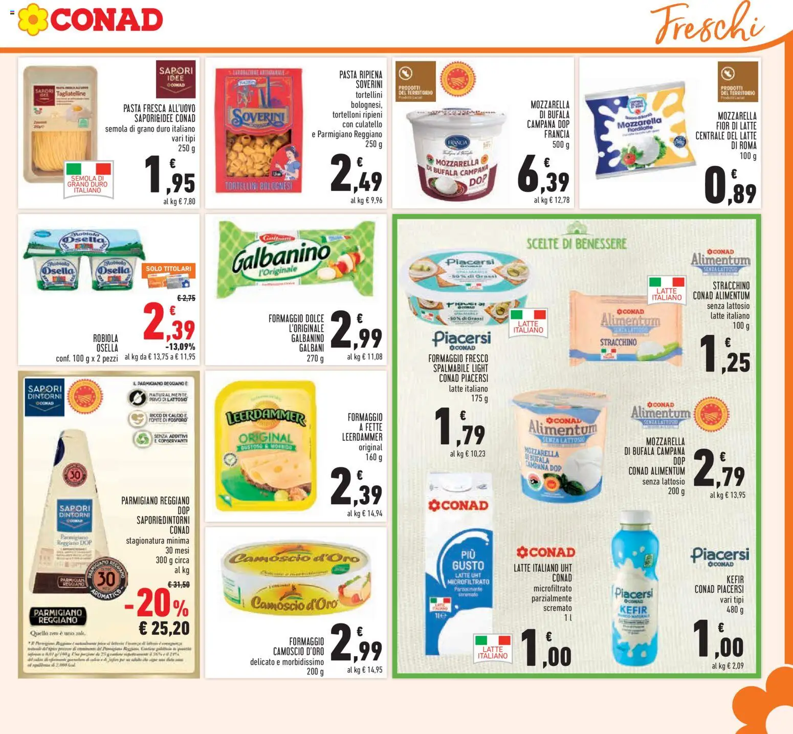 Volantino Conad del 11.03.2026 | Pagina: 11 | Prodotti: Pasta, Stracchino, Tortelloni, Parmigiano