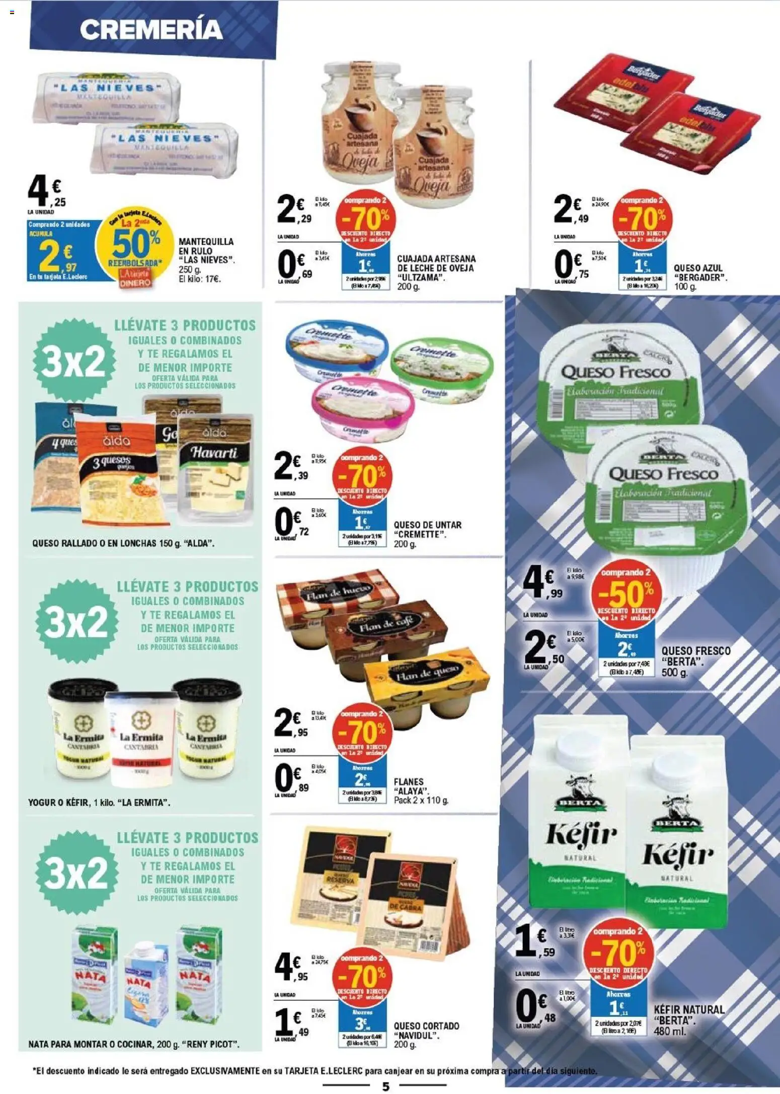 E.Leclerc Viktoria - Gasteiz │ válido desde el 22/07/2026 | Página: 5 | Productos: Queso, Café, Queso rallado, Té