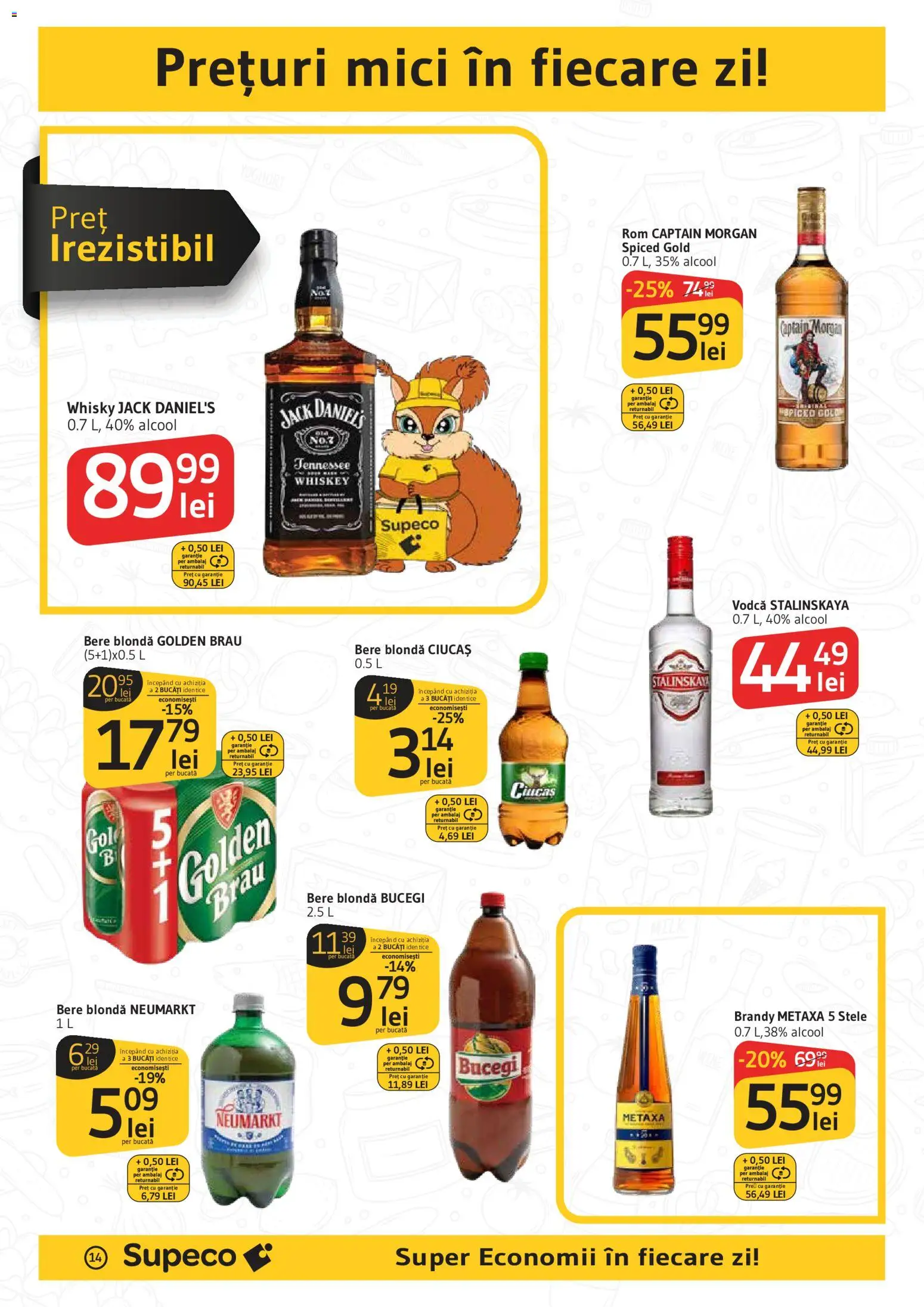 Noul catalog Supeco – valabil de la 11.06.2026 | Pagină: 14 | Produse: Atıştırmalık, Su ısıtıcı, Bere, Rom