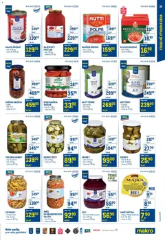 Náhled letáku Makro - Stabilně výhodná cena od 18.05.2026 | Strana: 35 | Produkty: Rajčata, Okurky, Olivy, Paštika