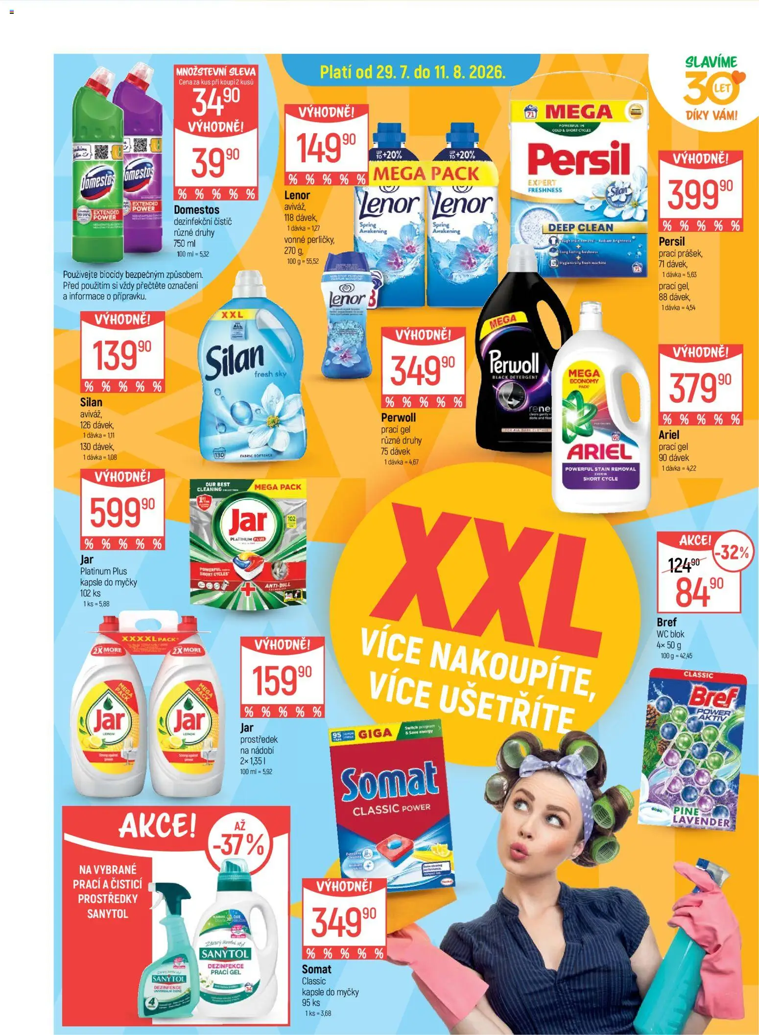 Globus leták -  XXL od 29.07.2026 | Strana: 6 | Produkty: Wc blok, Blok, Silan, Somat