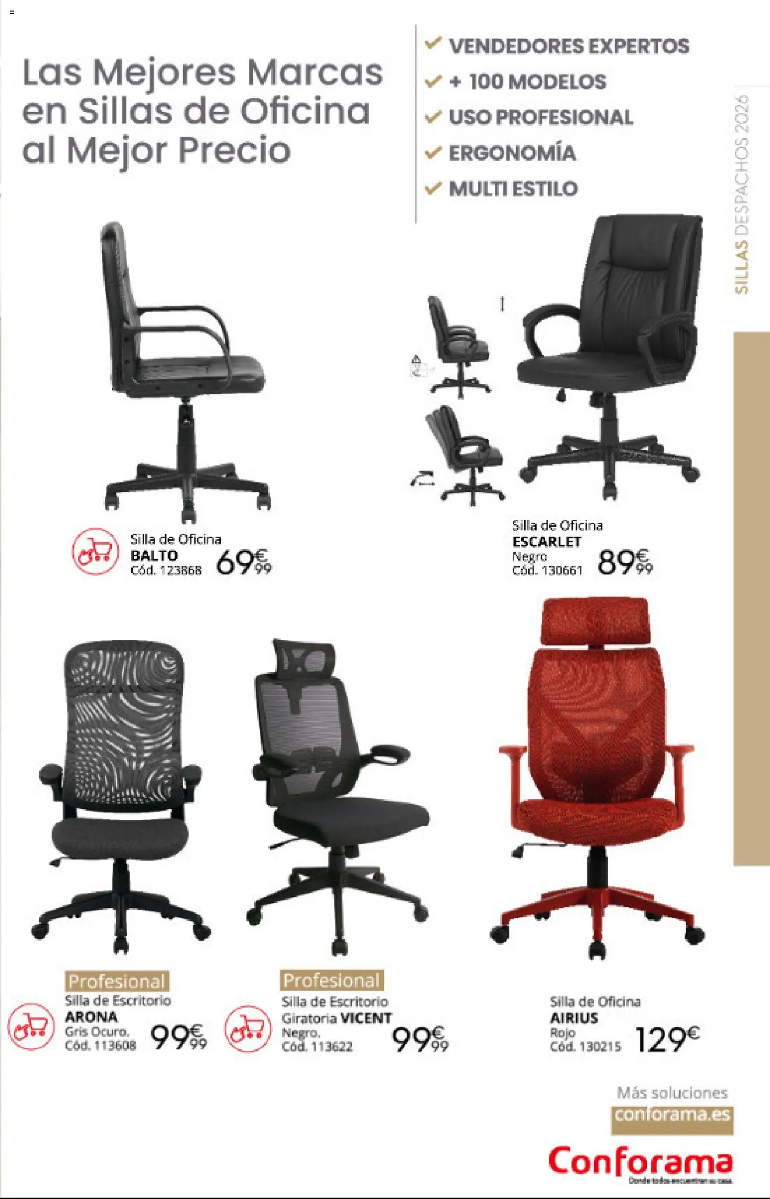 Conforama Despachos for all │ válido desde el 12/08/2026 | Página: 7 | Productos: Silla de oficina, Silla de escritorio, Silla