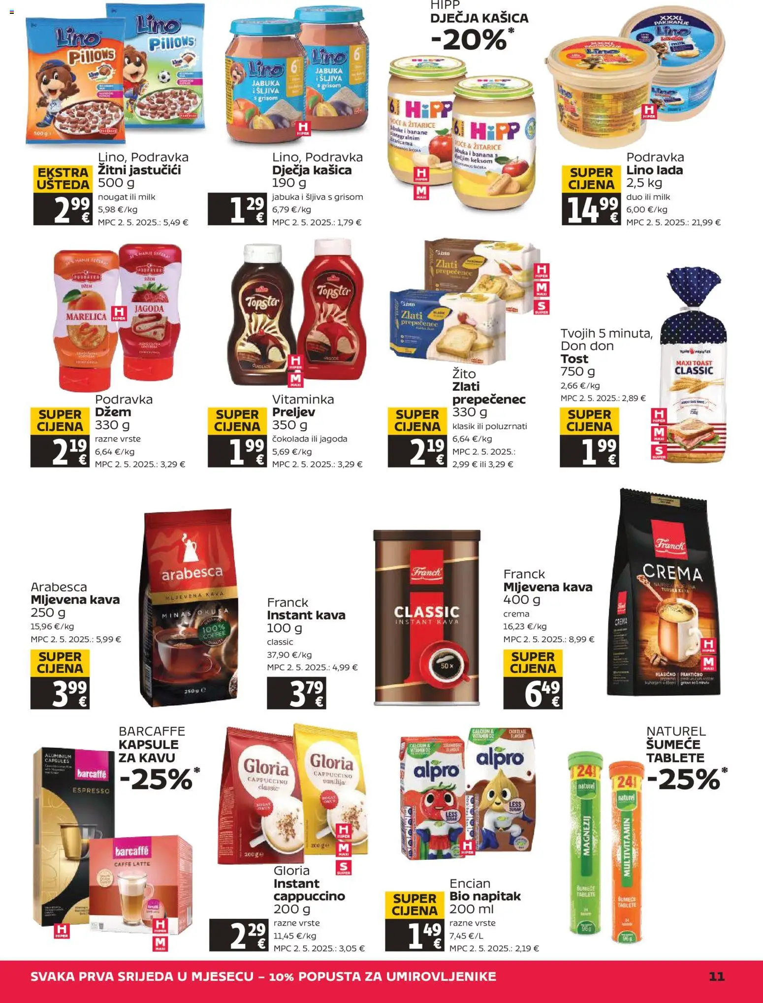 Tommy katalog | vrijedi od 25.06.2026 | Stranica: 11 | Proizvodi: Mljevena kava, Čokolada, Banane, Šljiva