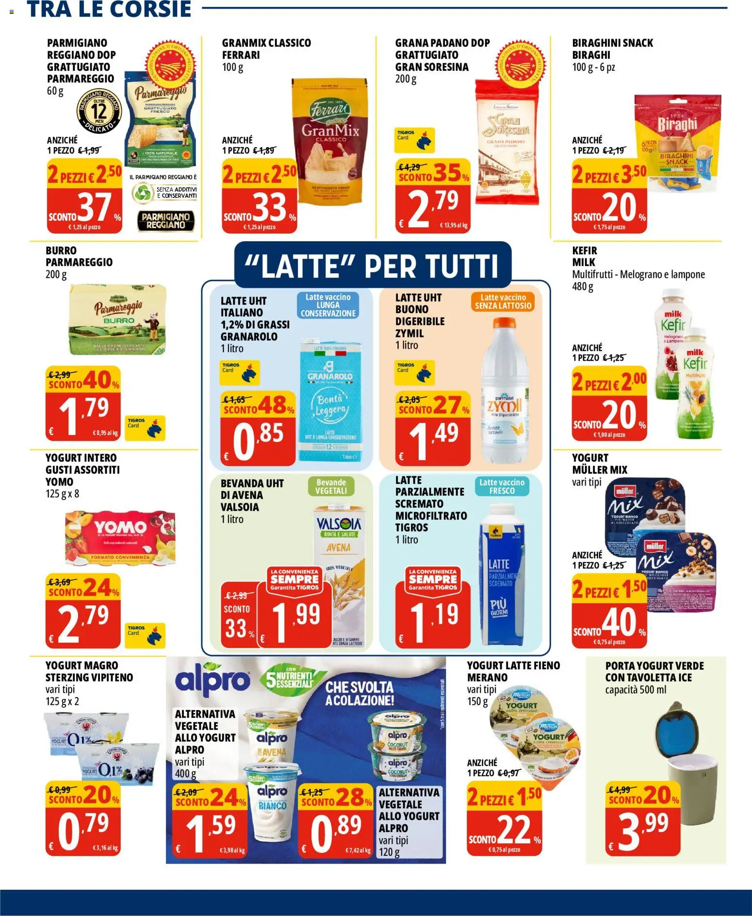 Volantino Tigros del 15/07/2026 | Pagina: 10 | Prodotti: Burro, Nocciole, Parmigiano reggiano, Parmigiano