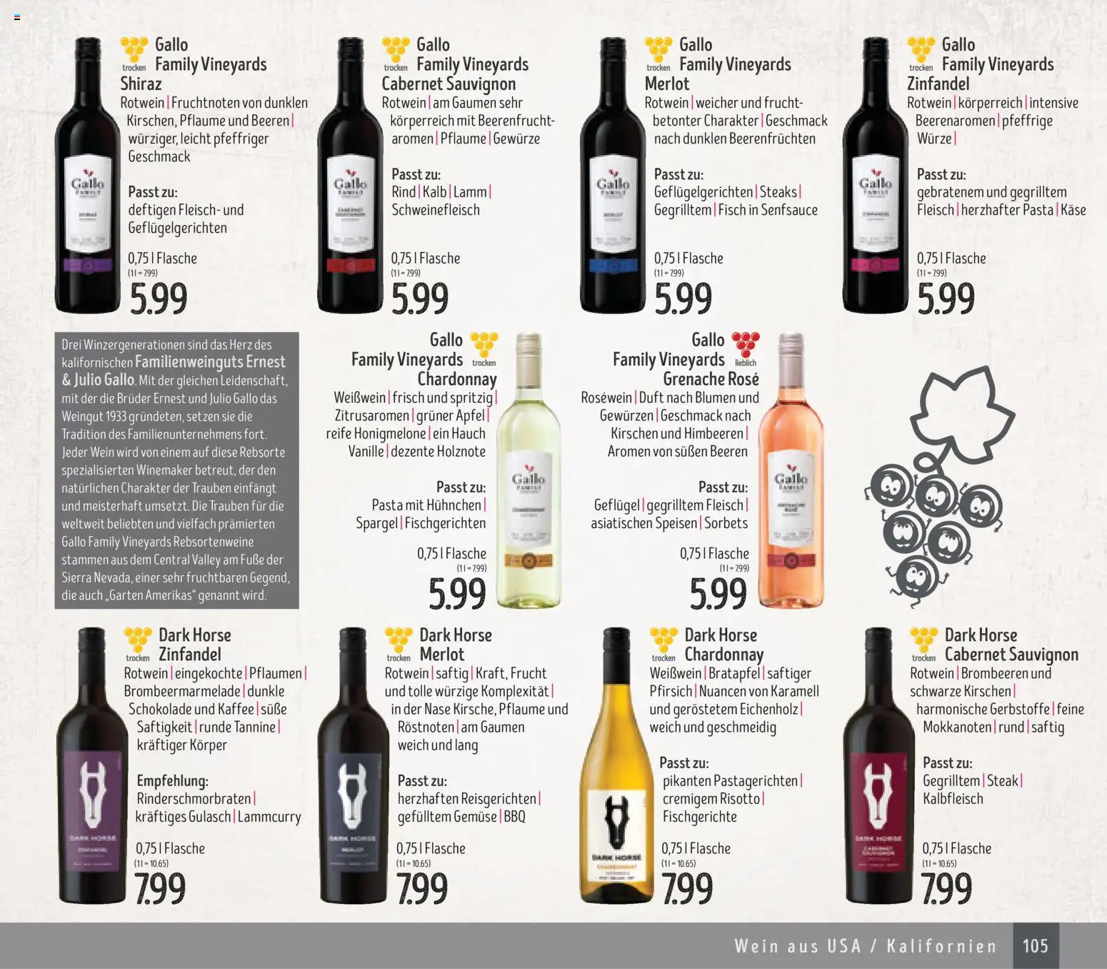 Edeka Struve Wein– und Spirituosen – gültig ab 14.11.2025 | Seite: 105 | Produkte: Kaffee, Gewürze, Gemüse, Pasta