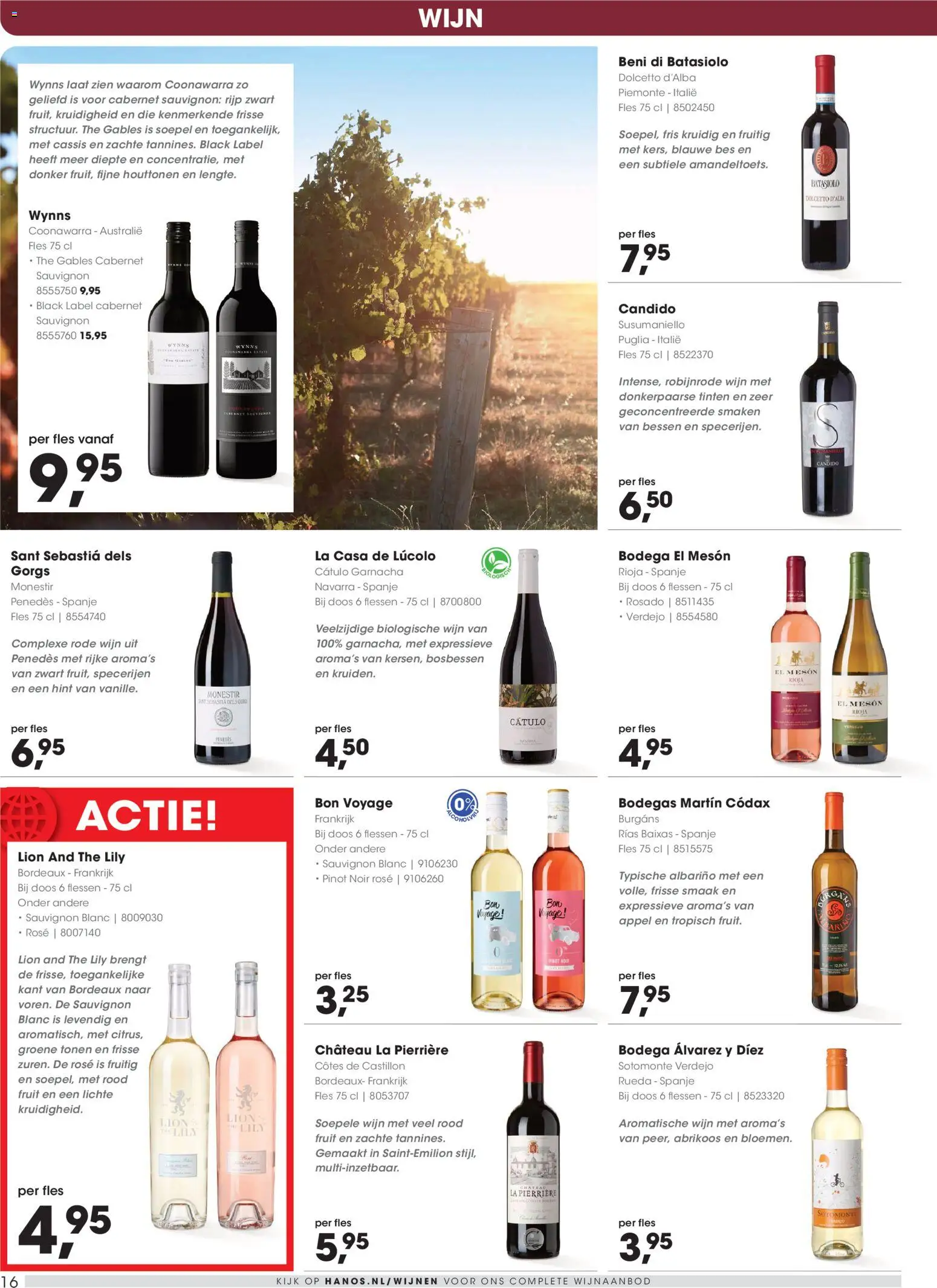 {H1} | Pagina: 16 | Producten: Wijn, Fles, La, Abrikoos