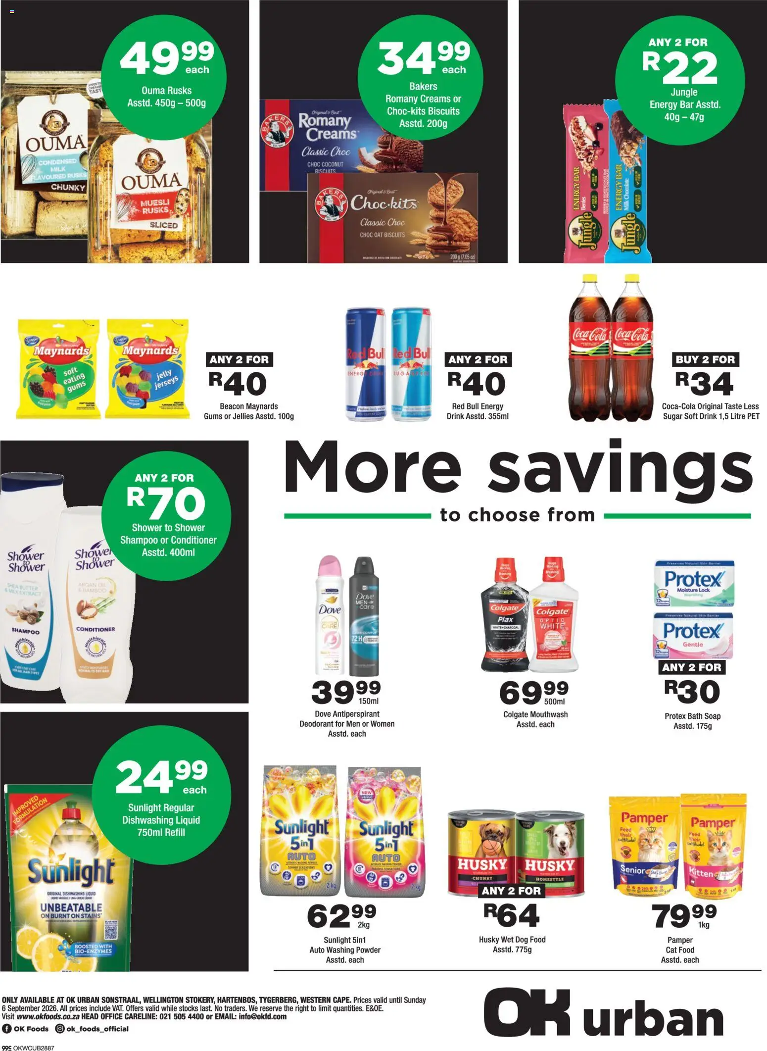 New OK Foods catalogue – valid from 25/08/2026 | Page: 4 | Products: Biscuits, Washing powder, Sugar, Dog food