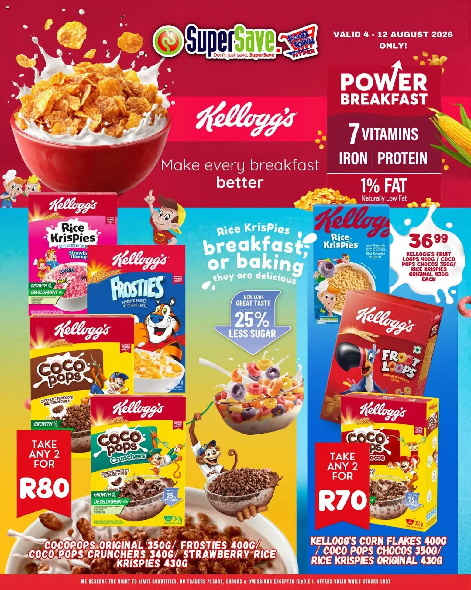New Super Save catalogue – valid from 04/08/2026 | Page: 3 | Products: Iron, Detergente líquido, Vitamins, Sugar