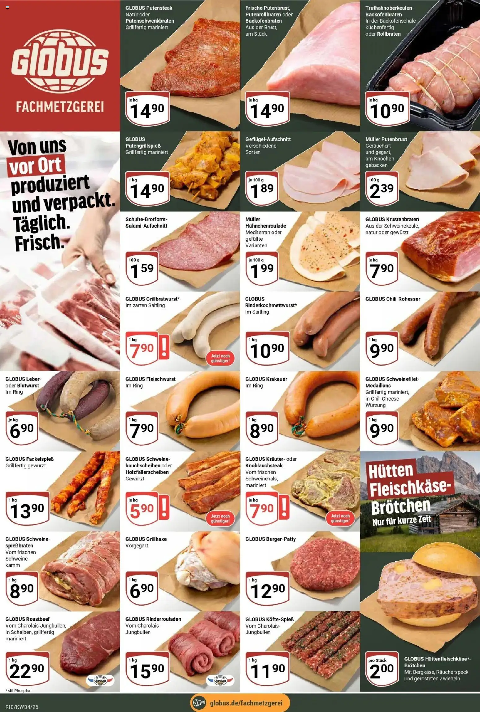Globus Prospekt Bochum-Riemke (ab 17.08.2026) » Angebote online | Seite: 7 | Produkte: Rinderrouladen, Krustenbraten, Roastbeef, Schweinefilet
