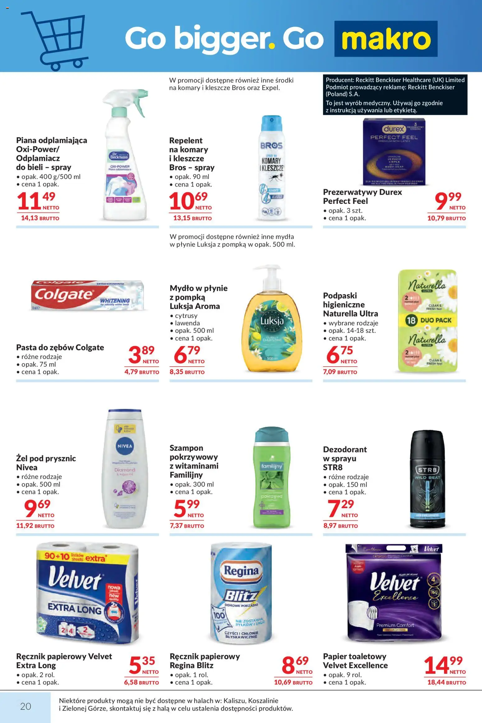 Makro gazetka od 07.07.2026 | Strona: 20 | Produkty: Mydło w płynie, Podpaski, Prysznic, Żel pod prysznic