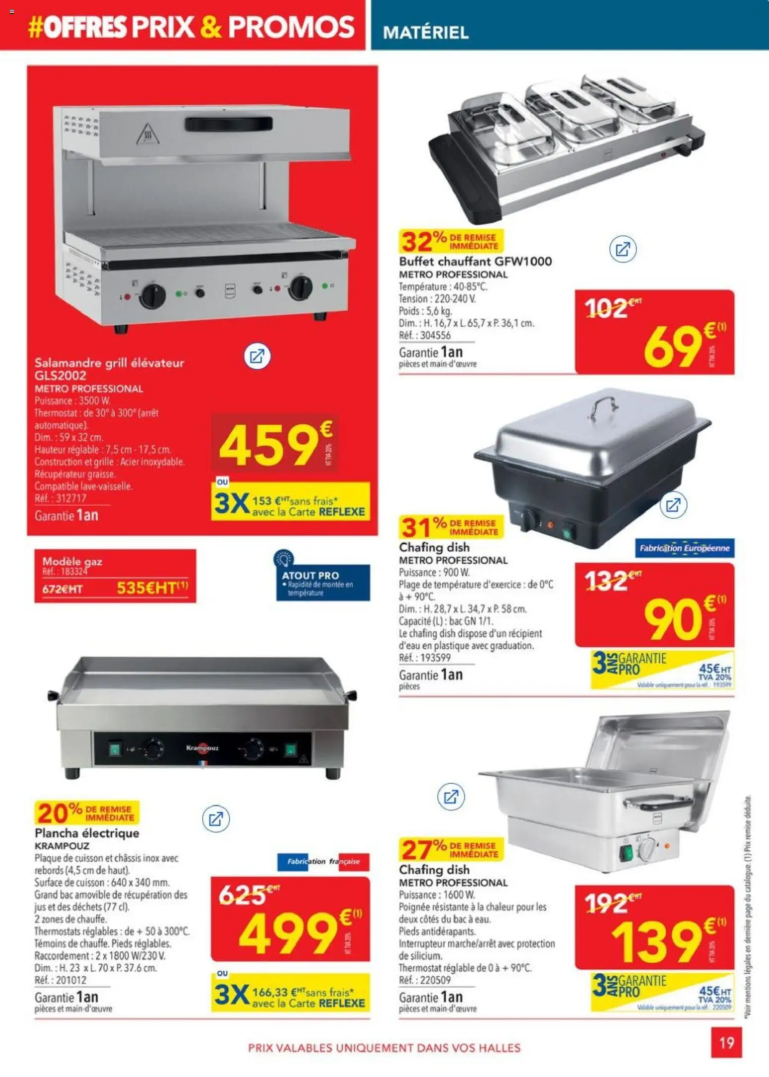 {H1} | Page: 19 | Produits: Plancha électrique, Plaque de cuisson, Poids, Interrupteur