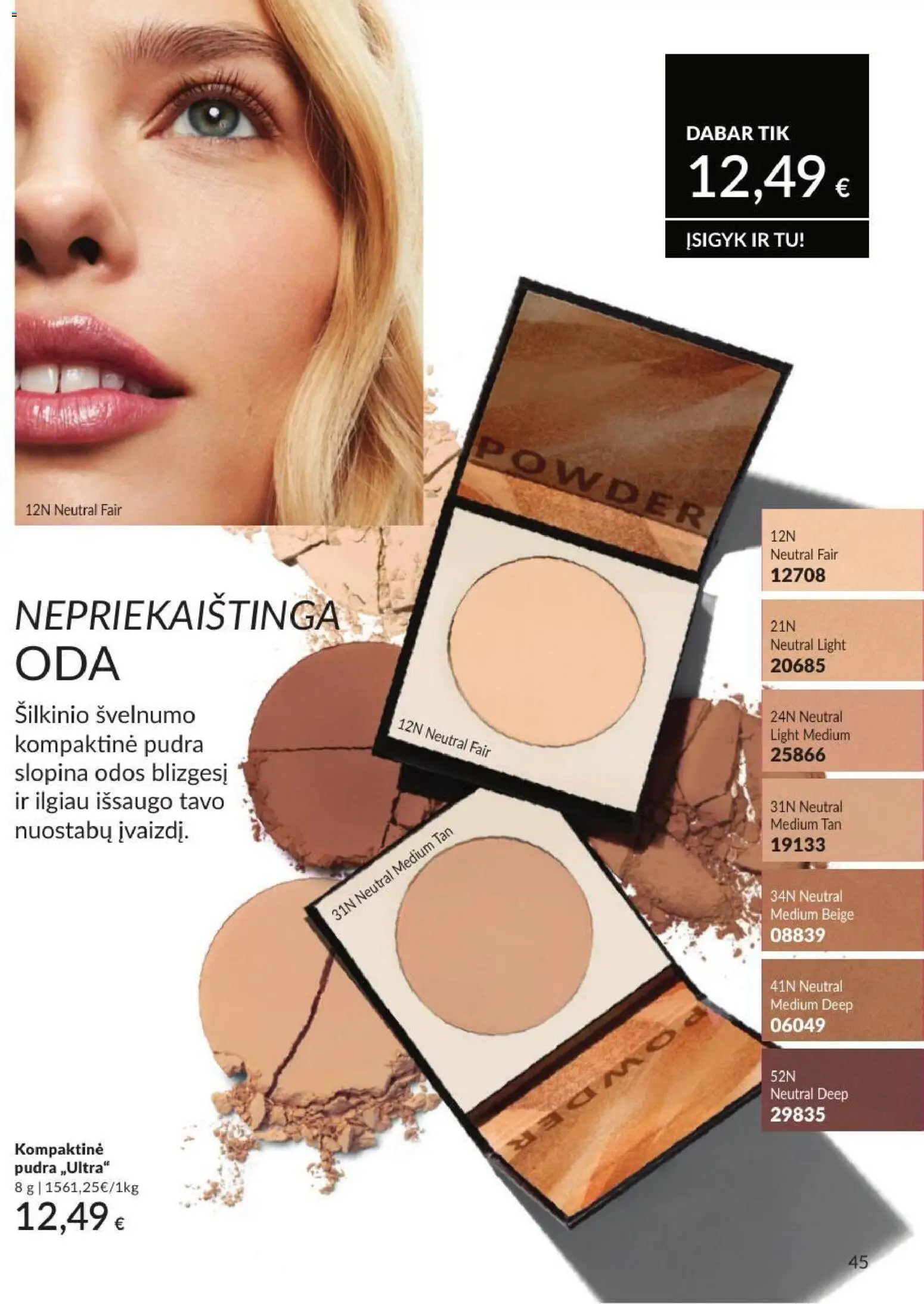 AVON akcijos nuo 2026.08.01 | Puslapis: 45 | Prekių: Pudra