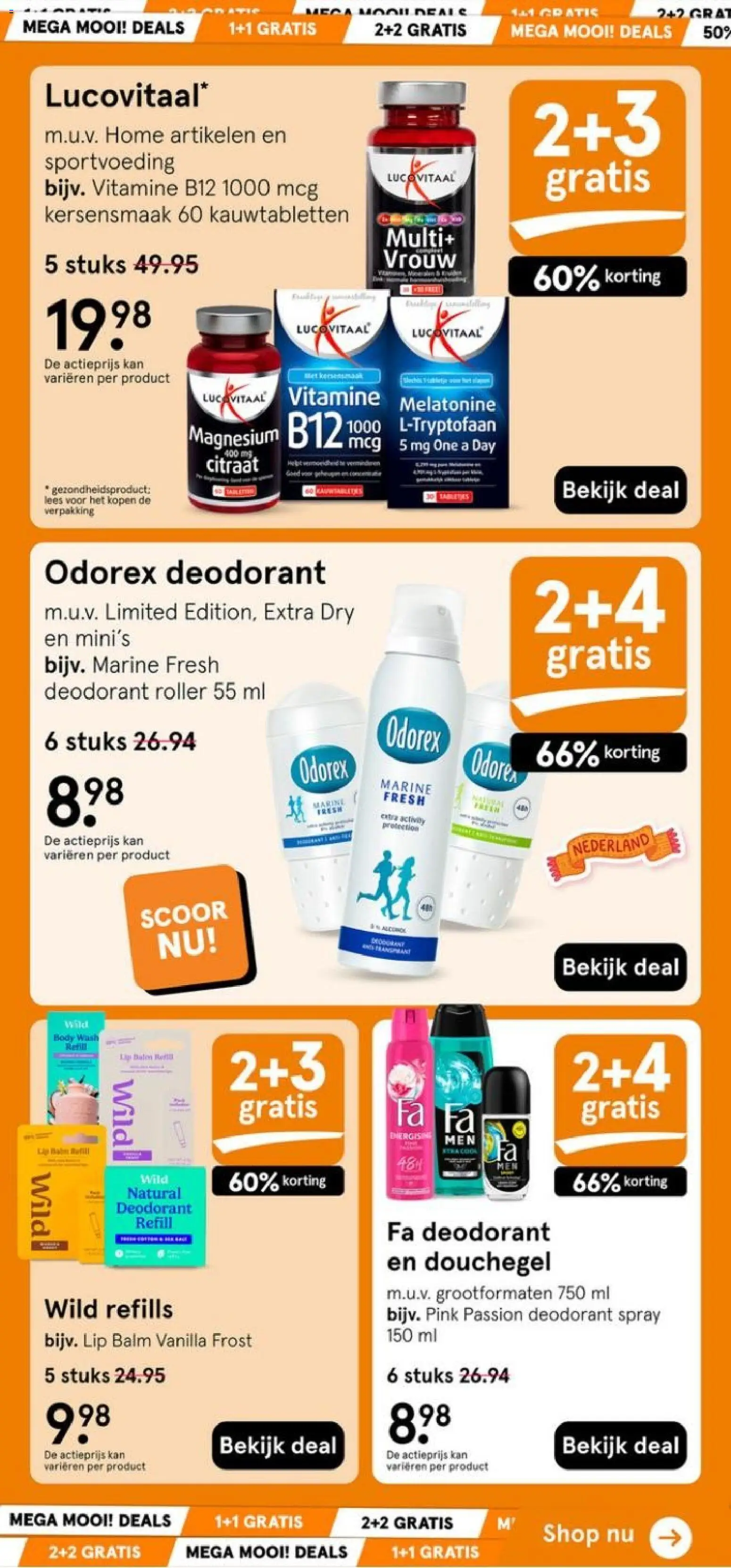 {H1} | Pagina: 2 | Producten: Deodorant, Kan, Douchegel