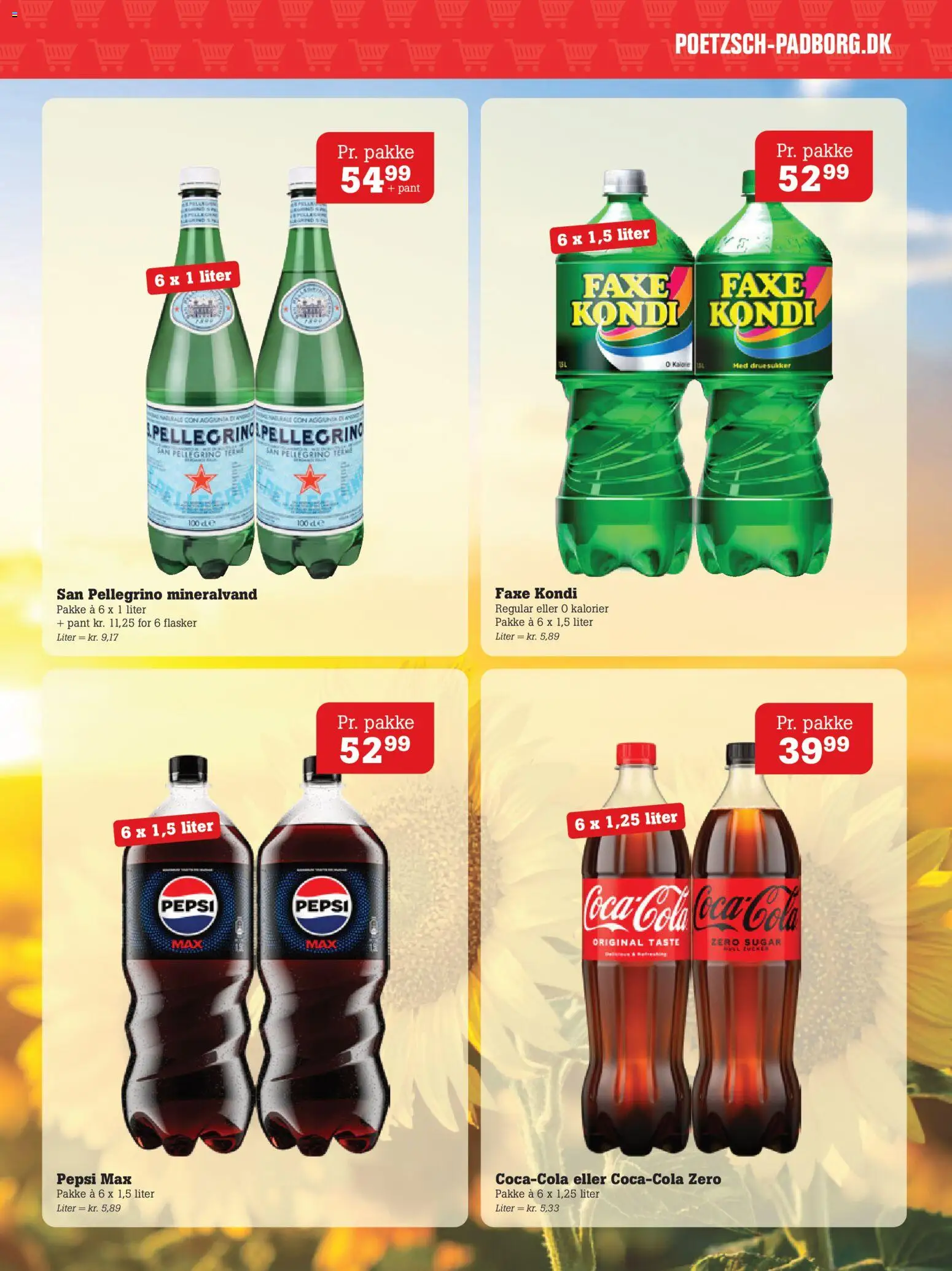 Poetzsch Padborg tilbudsavis – gyldig fra 30/07/2026 | Side: 33 | Produkter: Faxe Kondi, Cola, Sukker, Pepsi