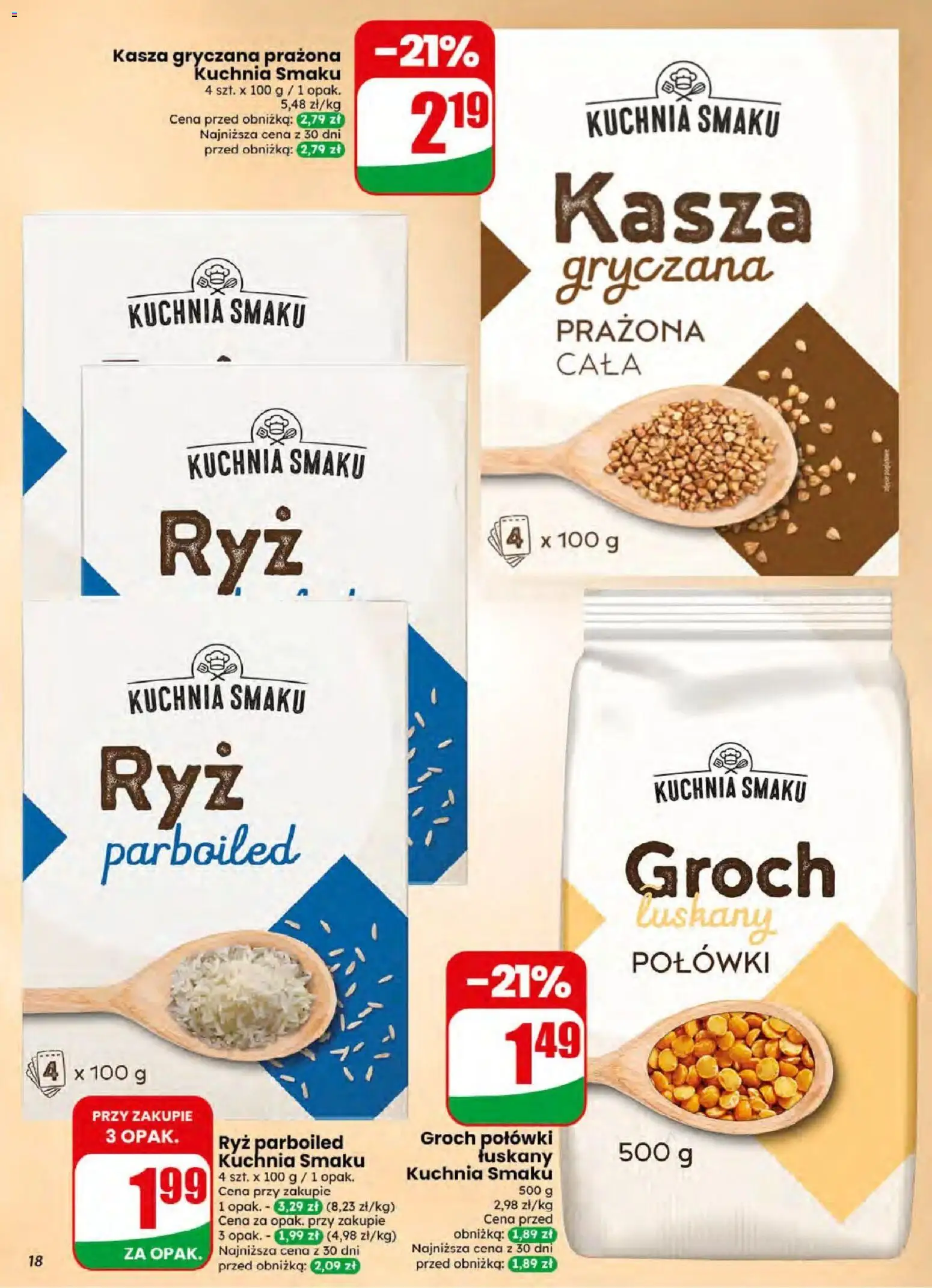 Dino gazetka od 08.07.2026 | Strona: 18 | Produkty: Groch, Kasza, Kasza gryczana, Ryż