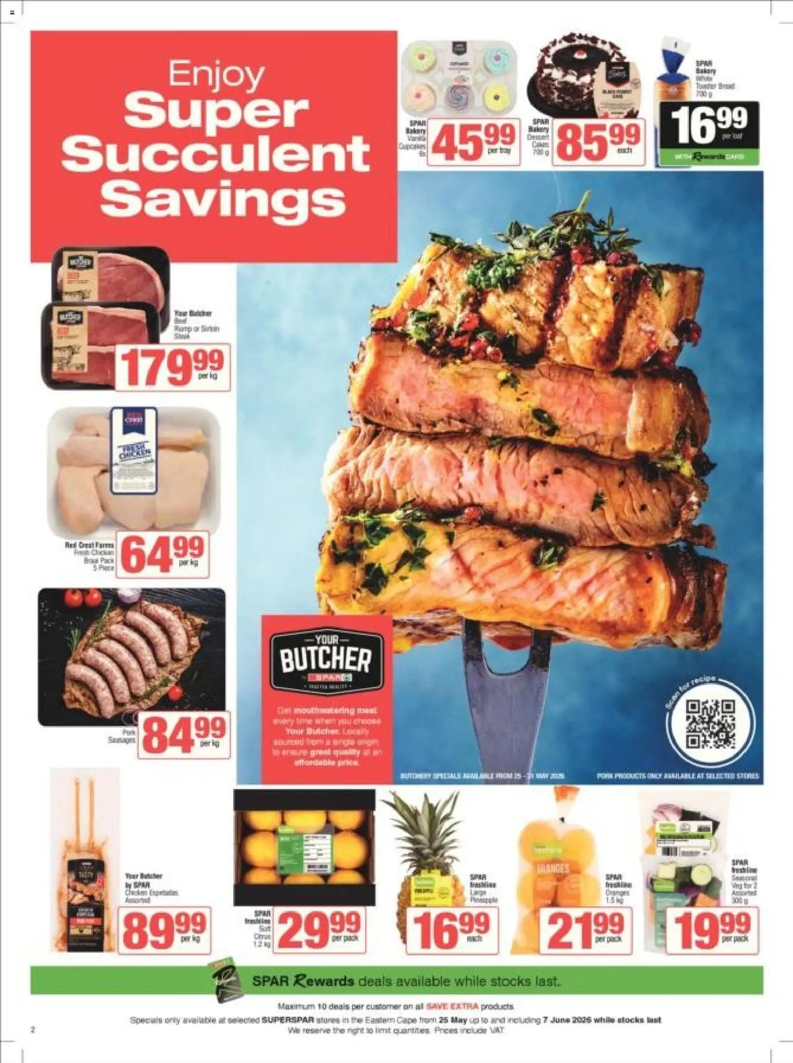 New Superspar catalogue – valid from 25.05.2026 | Page: 5 | Products: Toaster, Chicken, Pork, Pineapple