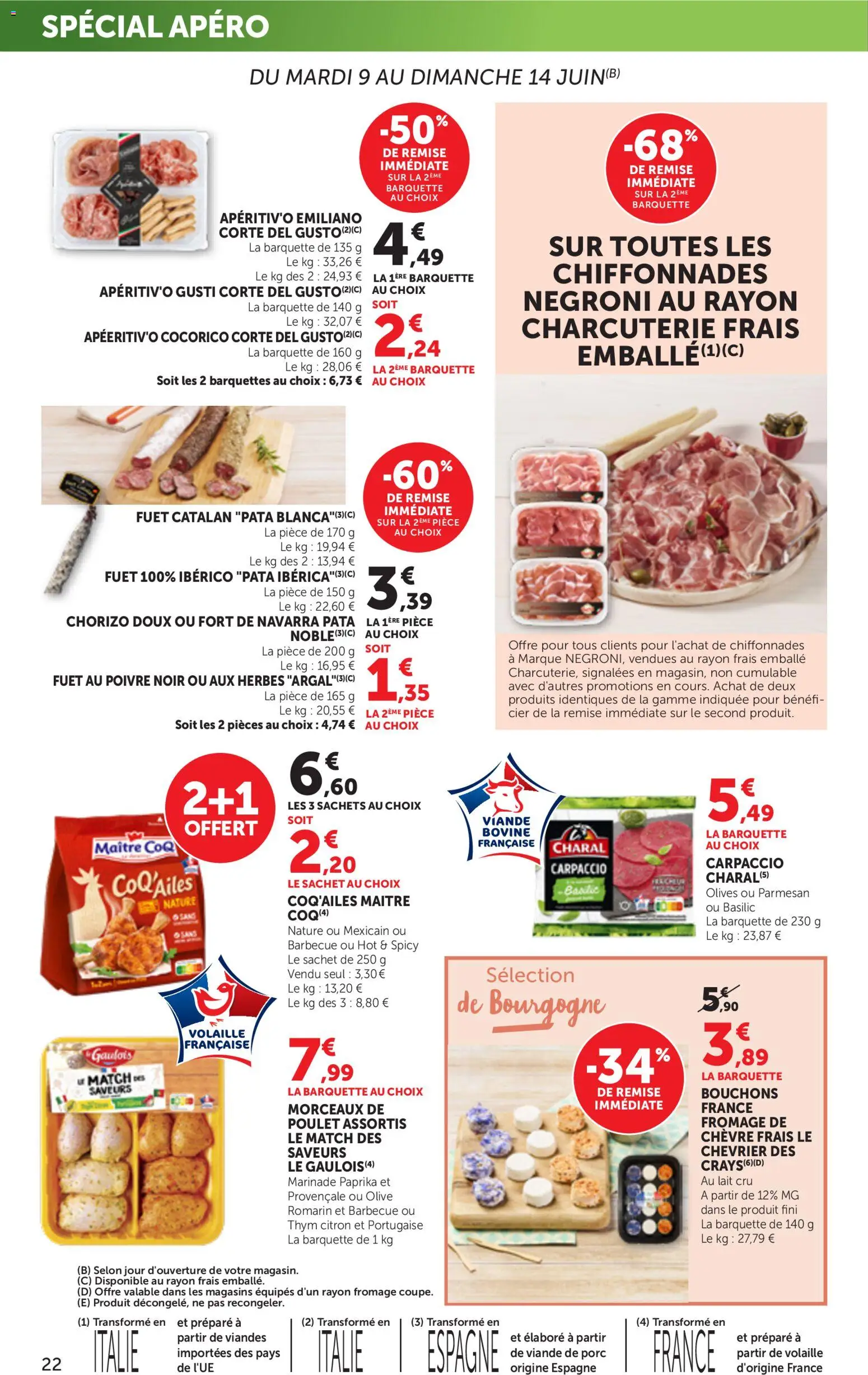 {H1} | Page: 22 | Produits: Olive, Barbecue, Volaille, Porc