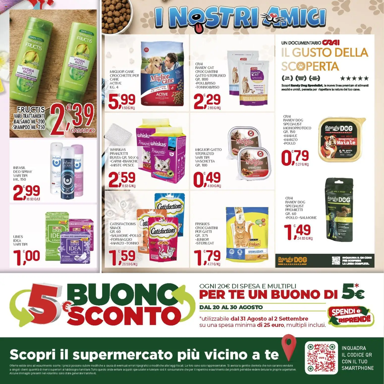 Volantino CRAI del 20/08/2026 | Pagina: 16 | Prodotti: Maiale, Salmone, Formaggio, Smartphone