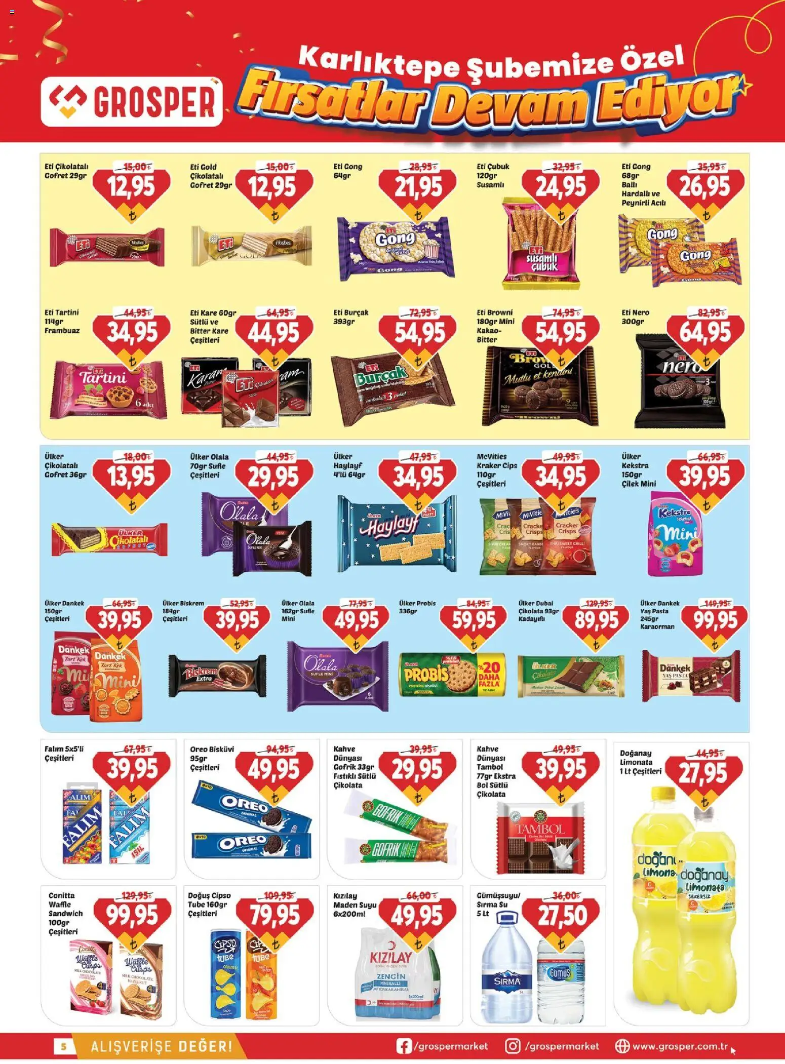 Grosper Katalog - 12 Ağustos 2026 tarihinden itibaren geçerlidir | Sayfa: 6 | Ürünler: Limonata, Kahve, Çikolata, Su