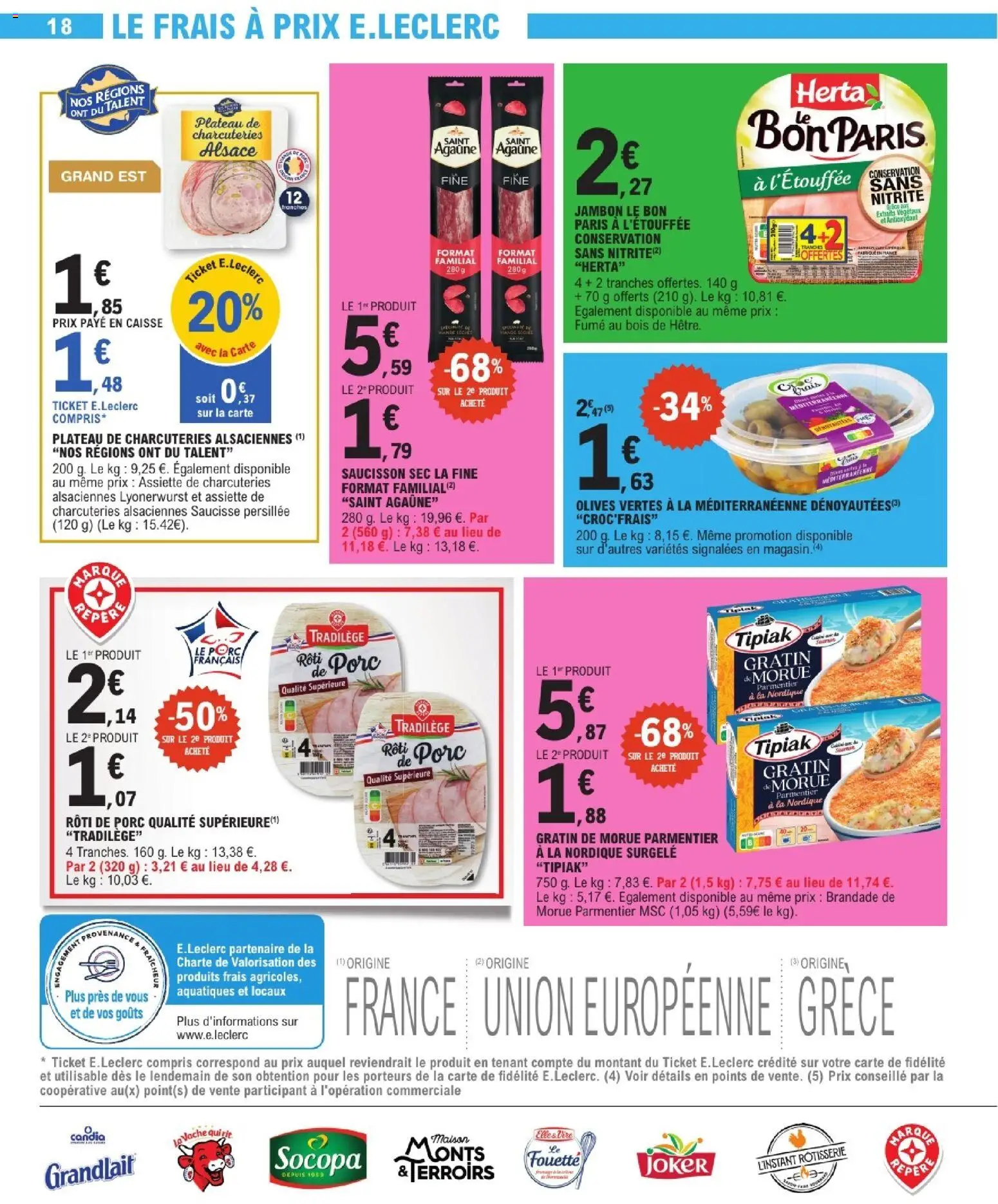 {H1} | Page: 18 | Produits: Saucisson sec, Plateau, Rôti de porc, Porc