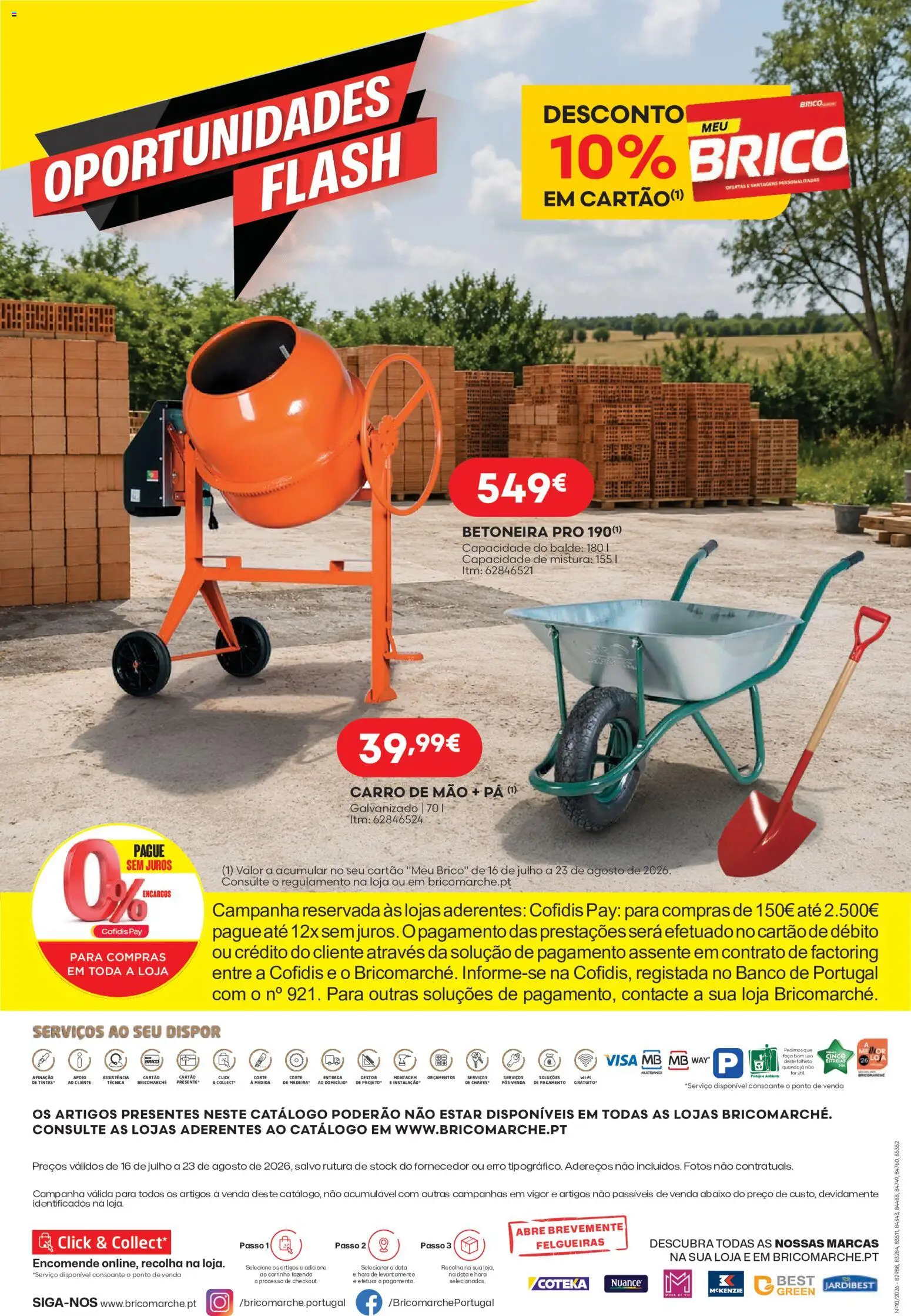 BricoMarché Folheto 10 - Catálogo Ferramentas e Construção │ válido de 16/07/2026 | Página: 24 | Produtos: Faca, Balde, Banco, Pá