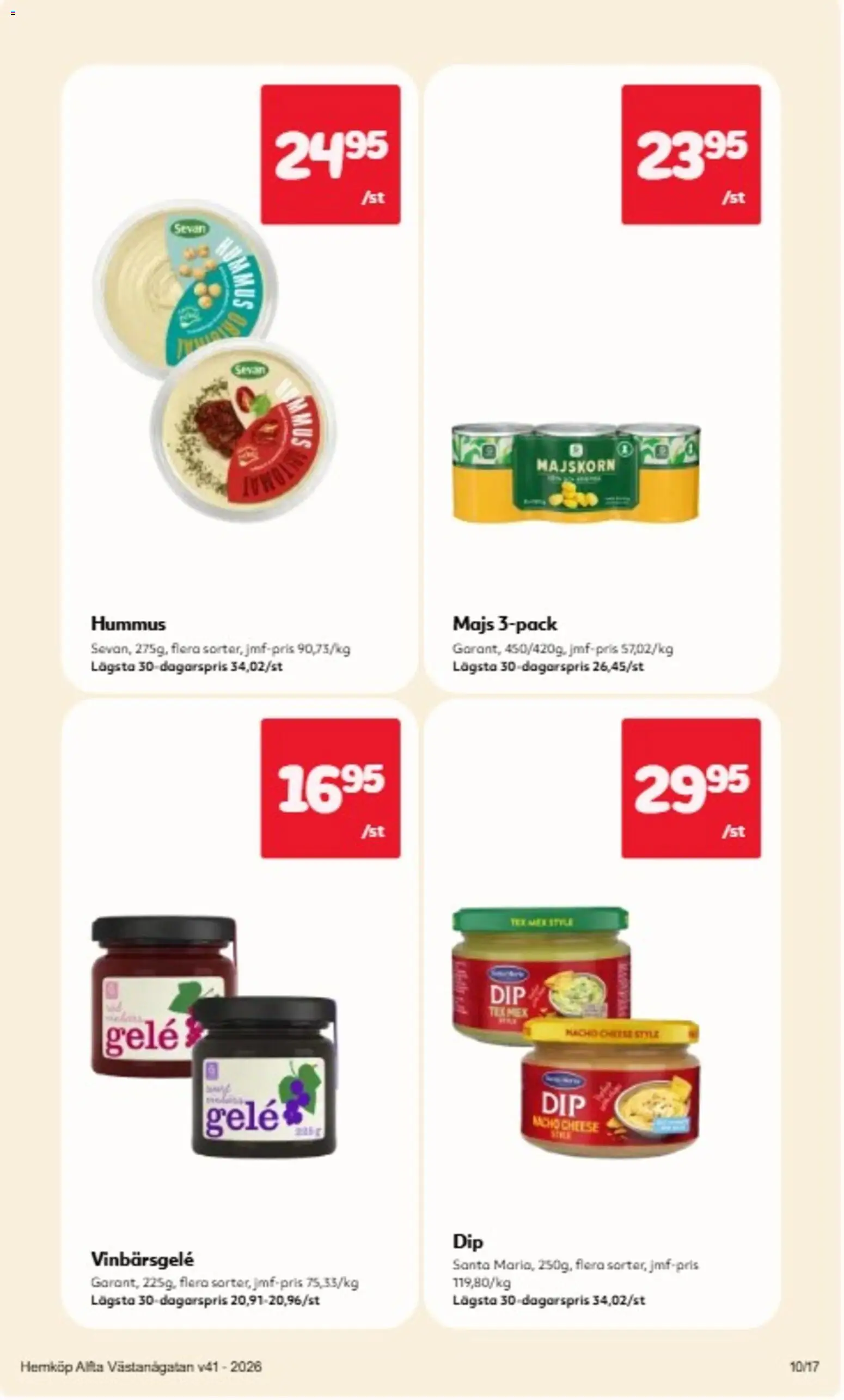 Hemköp reklamblad aktuell från 05/10/2026 | Sida: 10 | Produkter: Hummus, Mus, Majs