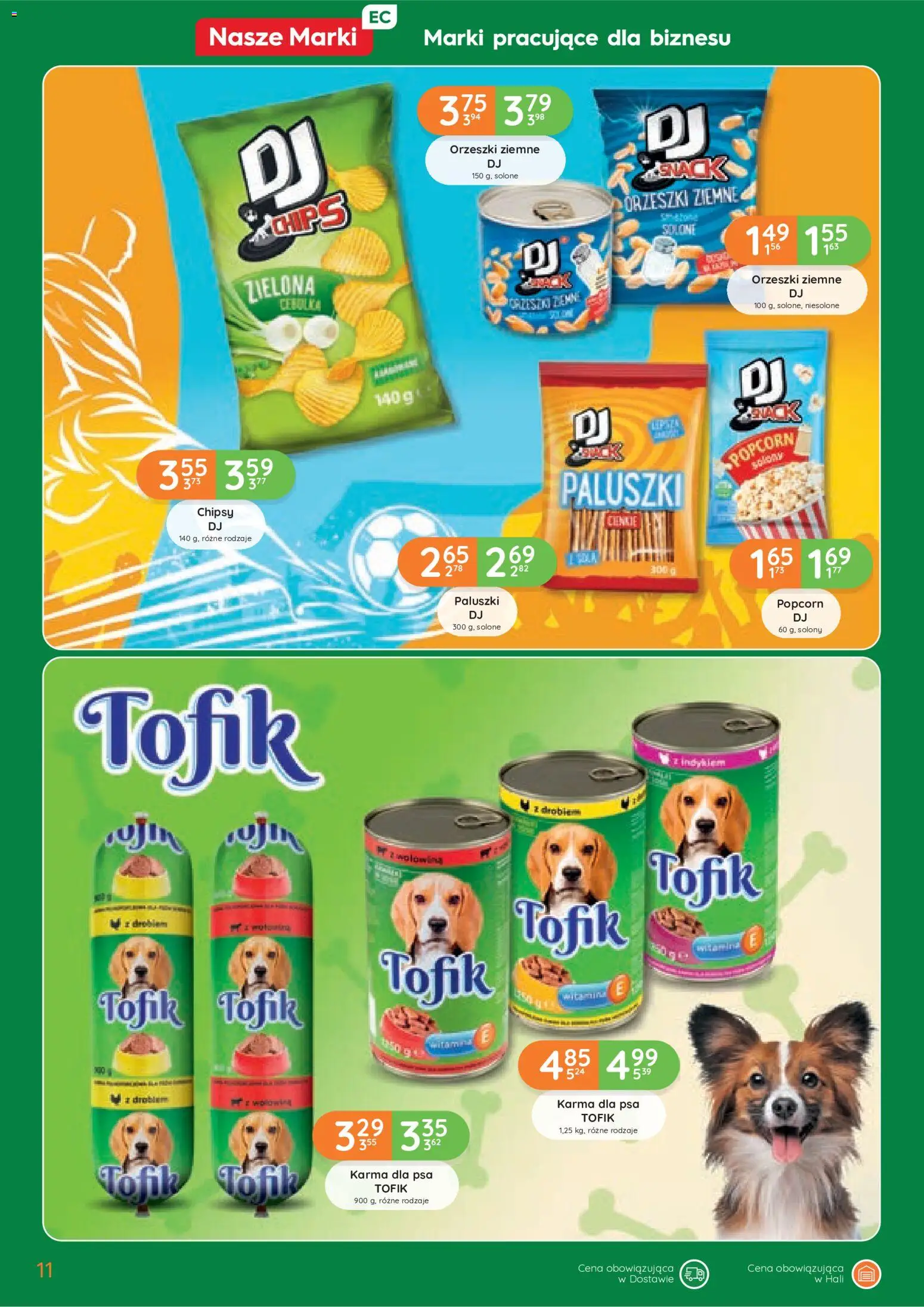 Eurocash gazetka od 25.06.2026 | Strona: 11 | Produkty: Chipsy, Karma dla psa, Orzeszki ziemne, Popcorn