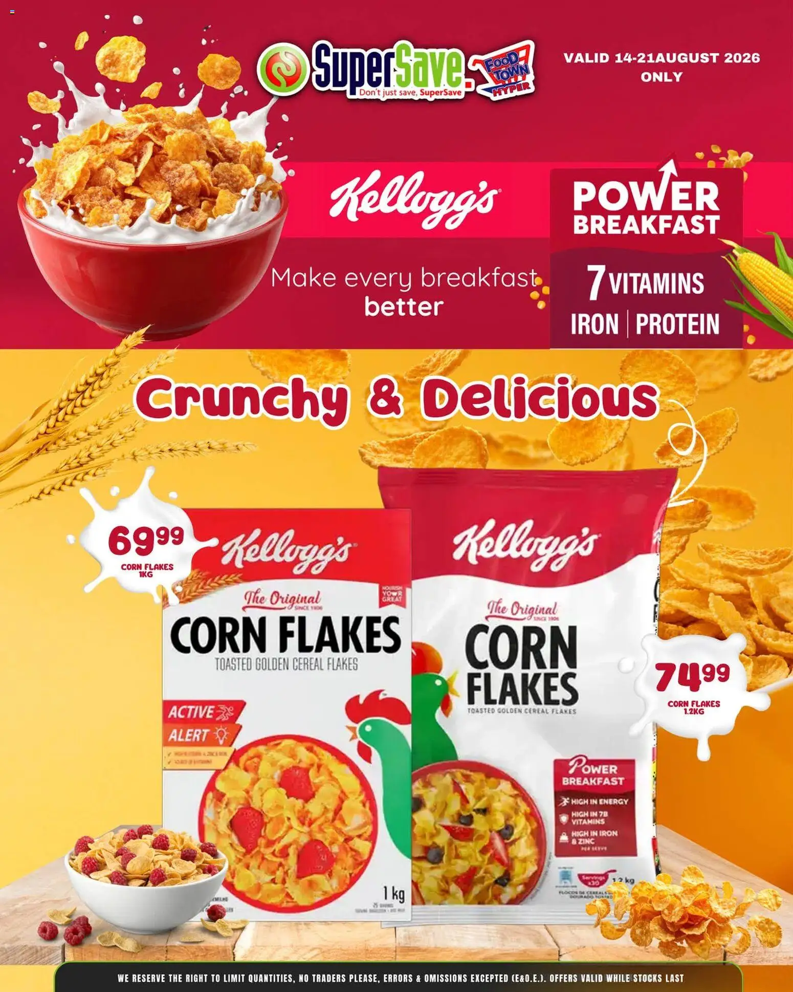 New Super Save catalogue – valid from 18/08/2026 | Page: 12 | Products: Iron, Corn flakes, Protein, Vitamins