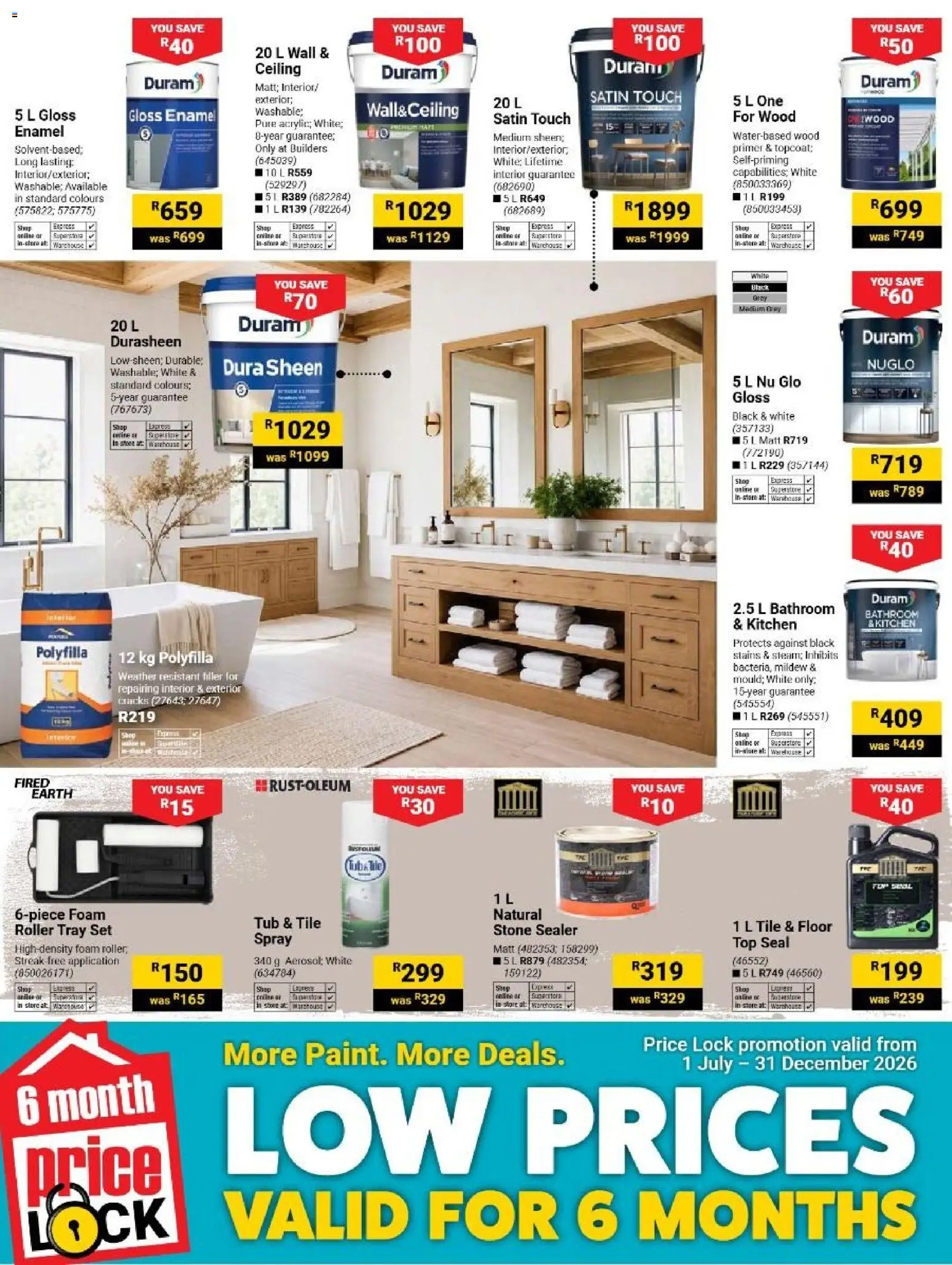 New Builders catalogue – valid from 06/10/2026 | Page: 29 | Products: Gloss, Tray, Enamel, Foam