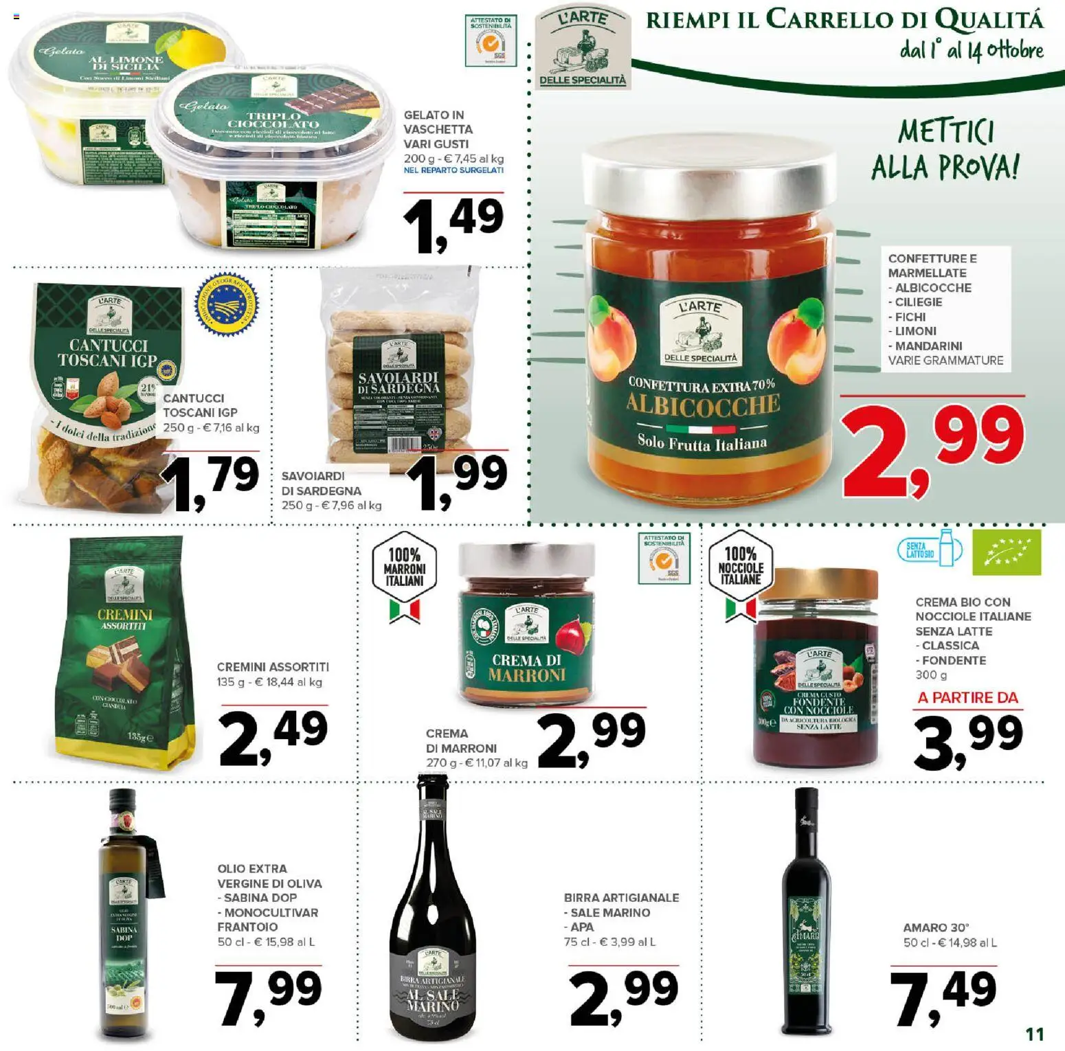 Volantino Todis del 01/10/2026 | Pagina: 11 | Prodotti: Sale, Limone, Olio, Specialità