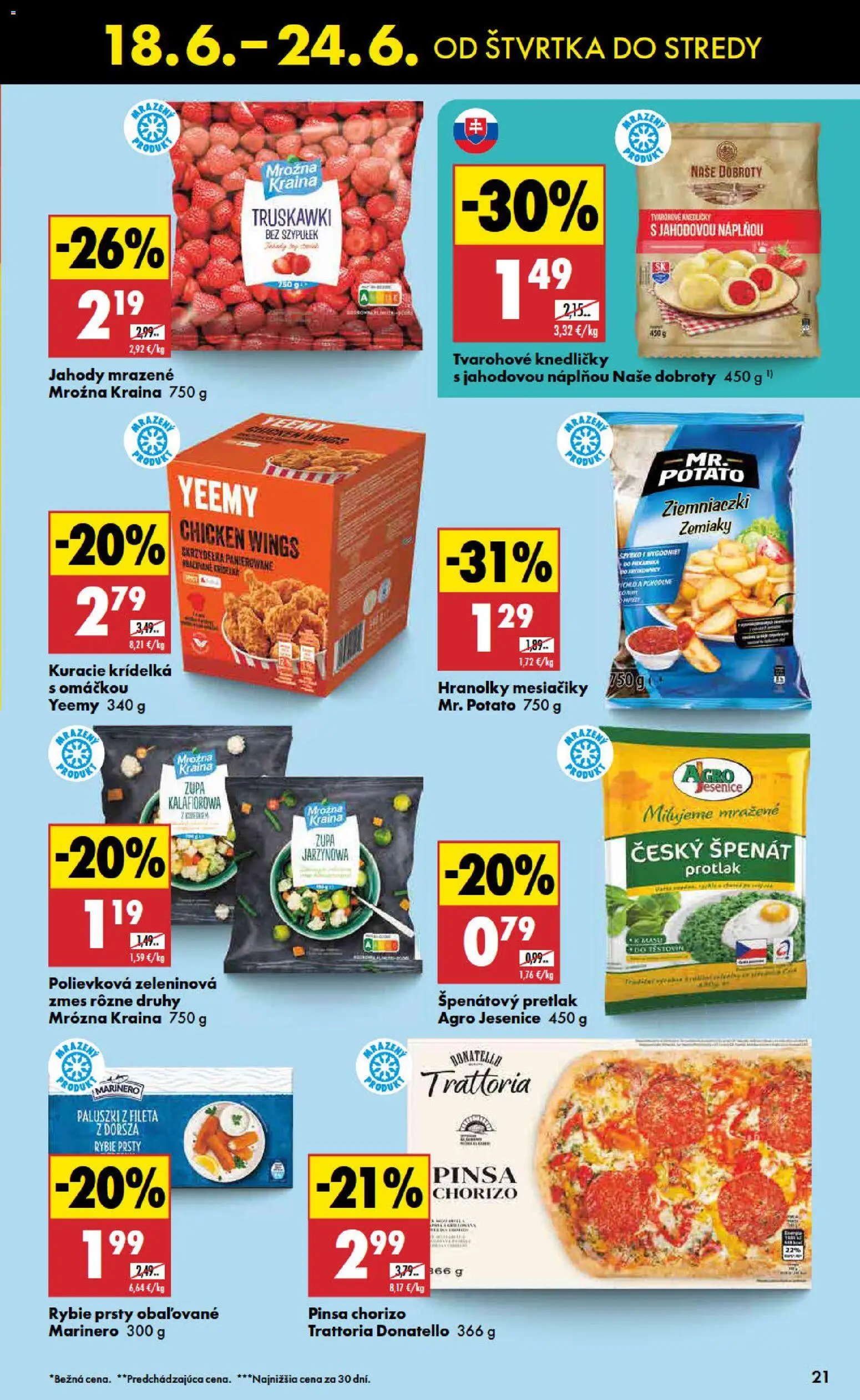 Nové Biedronka akcie – leták je platný od 18.06.2026 | Strana: 21 | Produkty: Jahody, Zemiaky