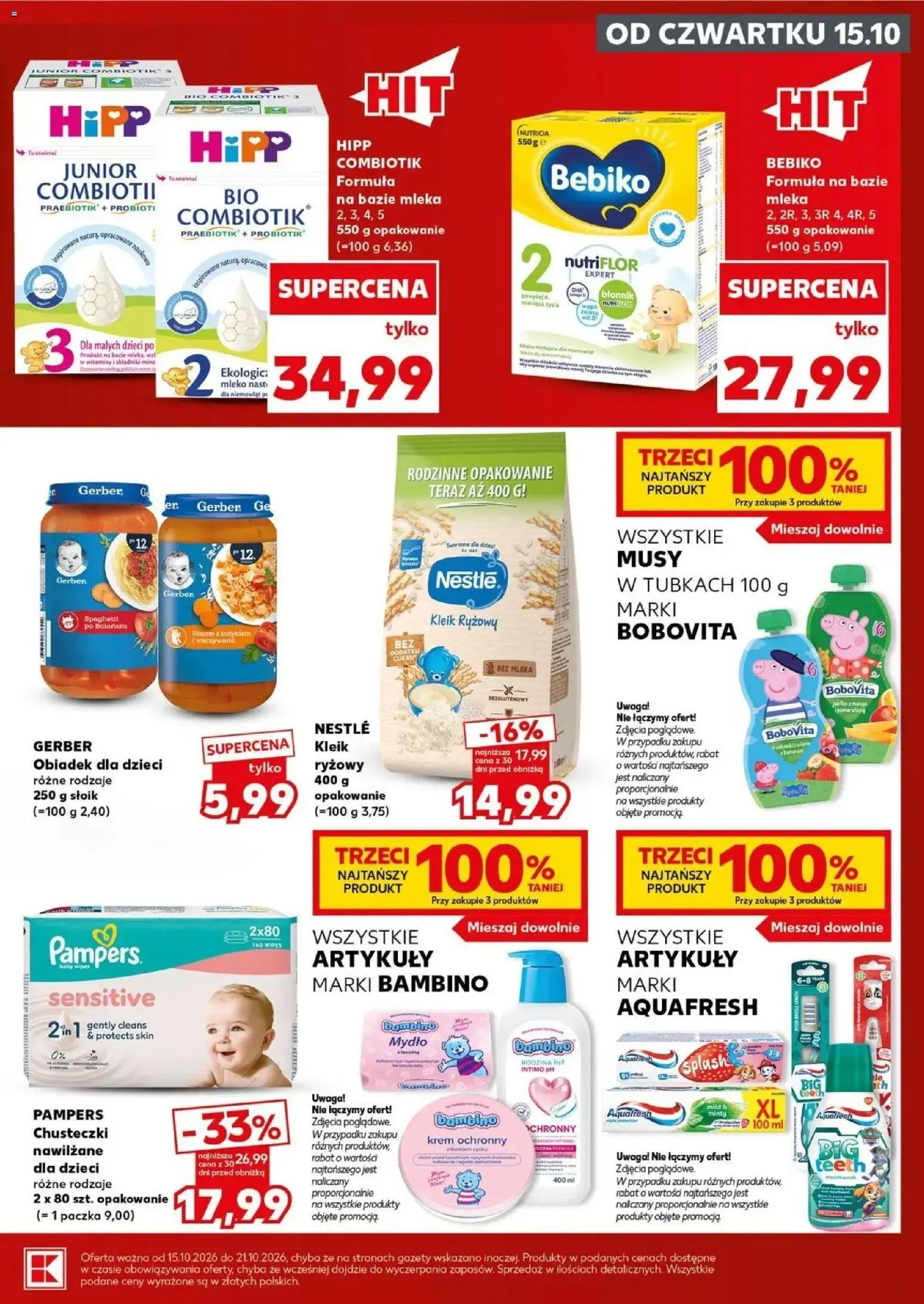 Kaufland gazetka - Mocny start od 19.10.2026 - od jutra PDF | Strona: 27 | Produkty: Spaghetti, Mleka, Błonnik, Pampers