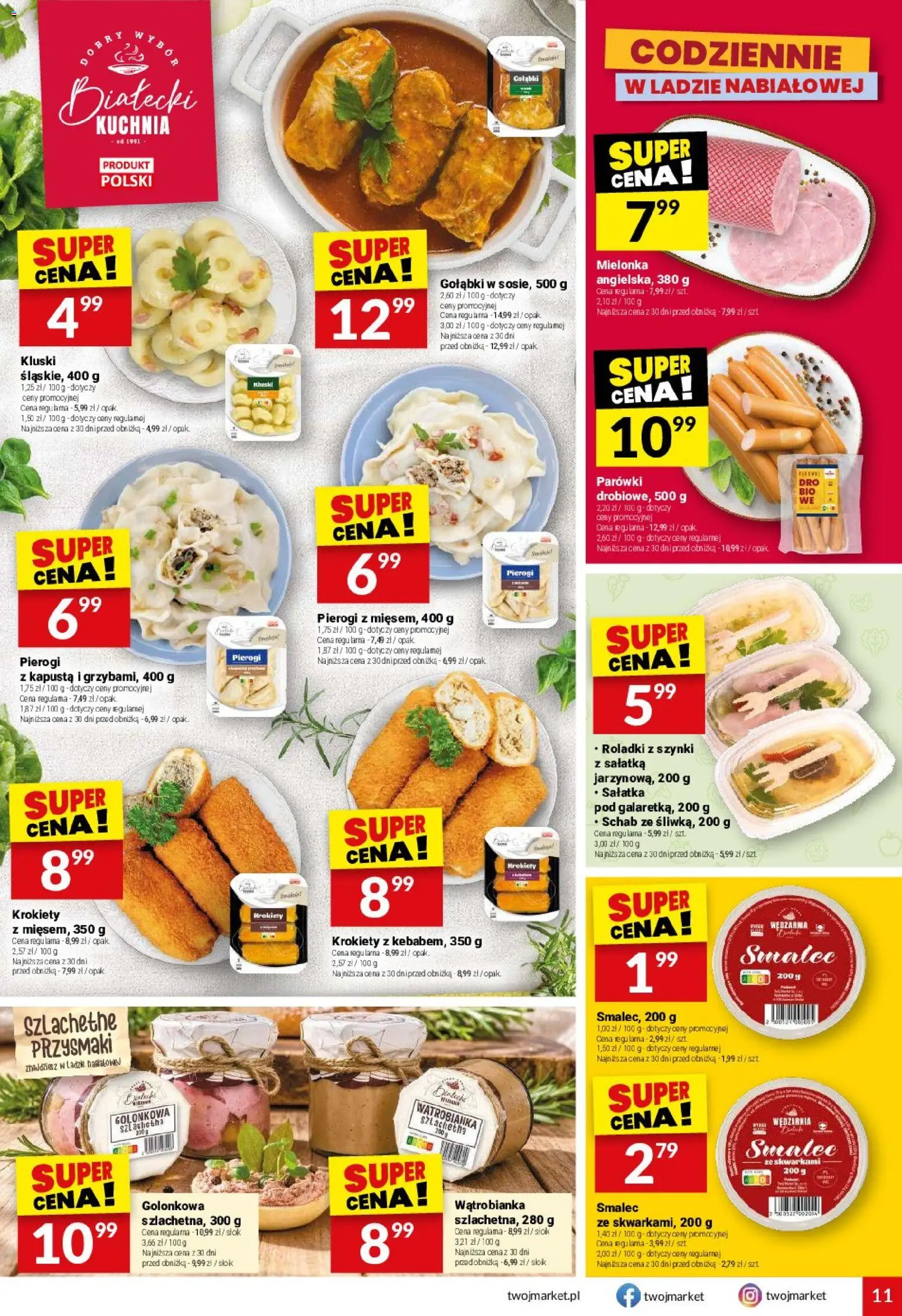 Twój Market gazetka od 09.09.2026 | Strona: 11 | Produkty: Kapusta, Schab, Krokiety, Parówki