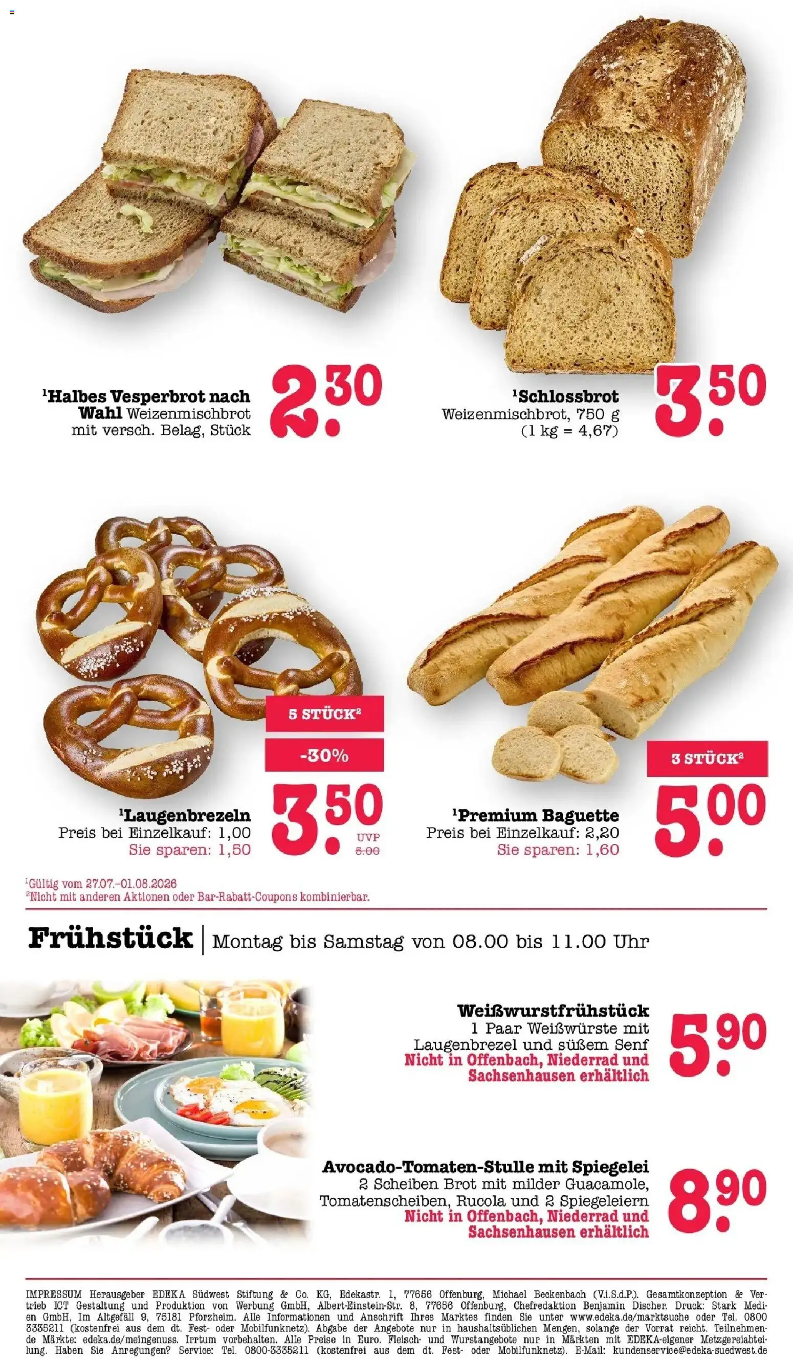 Edeka Prospekt Mainz-Weisenau – gültig ab 27.07.2026 | Seite: 12 | Produkte: Rucola, Baguette, Brot, Fleisch