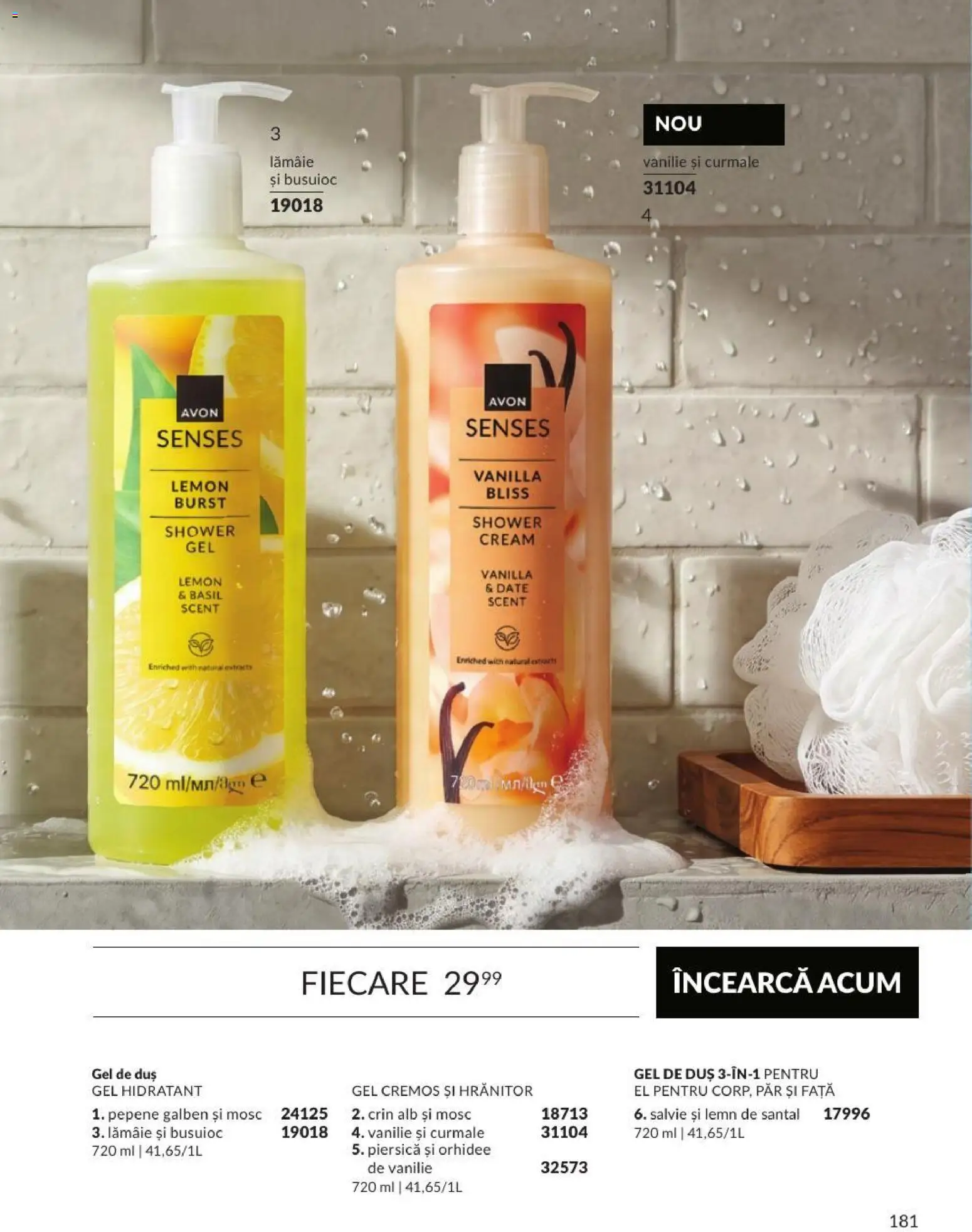 Noul catalog Avon – valabil de la 01.09.2026 | Pagină: 181 | Produse: Piersică, Orhidee, Curmale, Lămâie