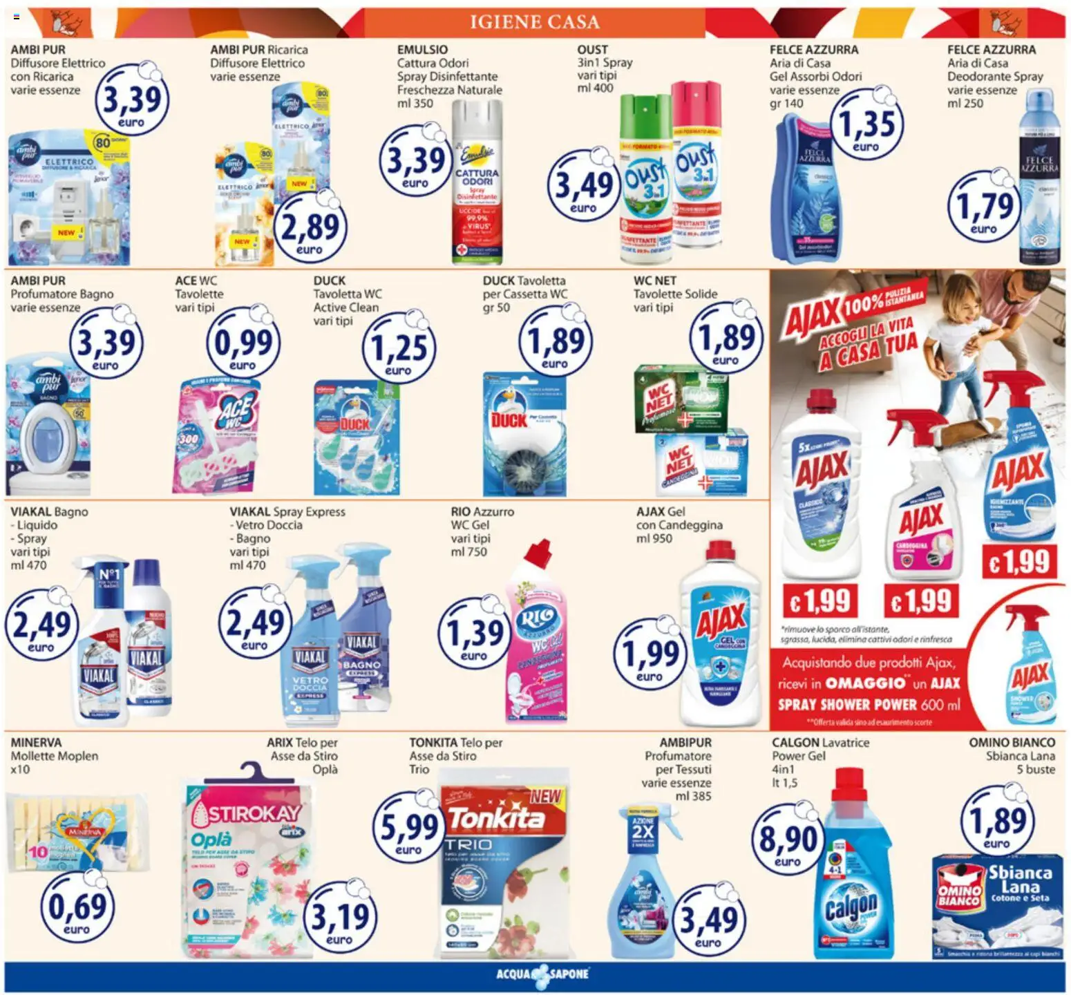 Volantino Acqua e Sapone del 24/08/2026 | Pagina: 18 | Prodotti: Candeggina, Tavoletta, Bagno, Doccia