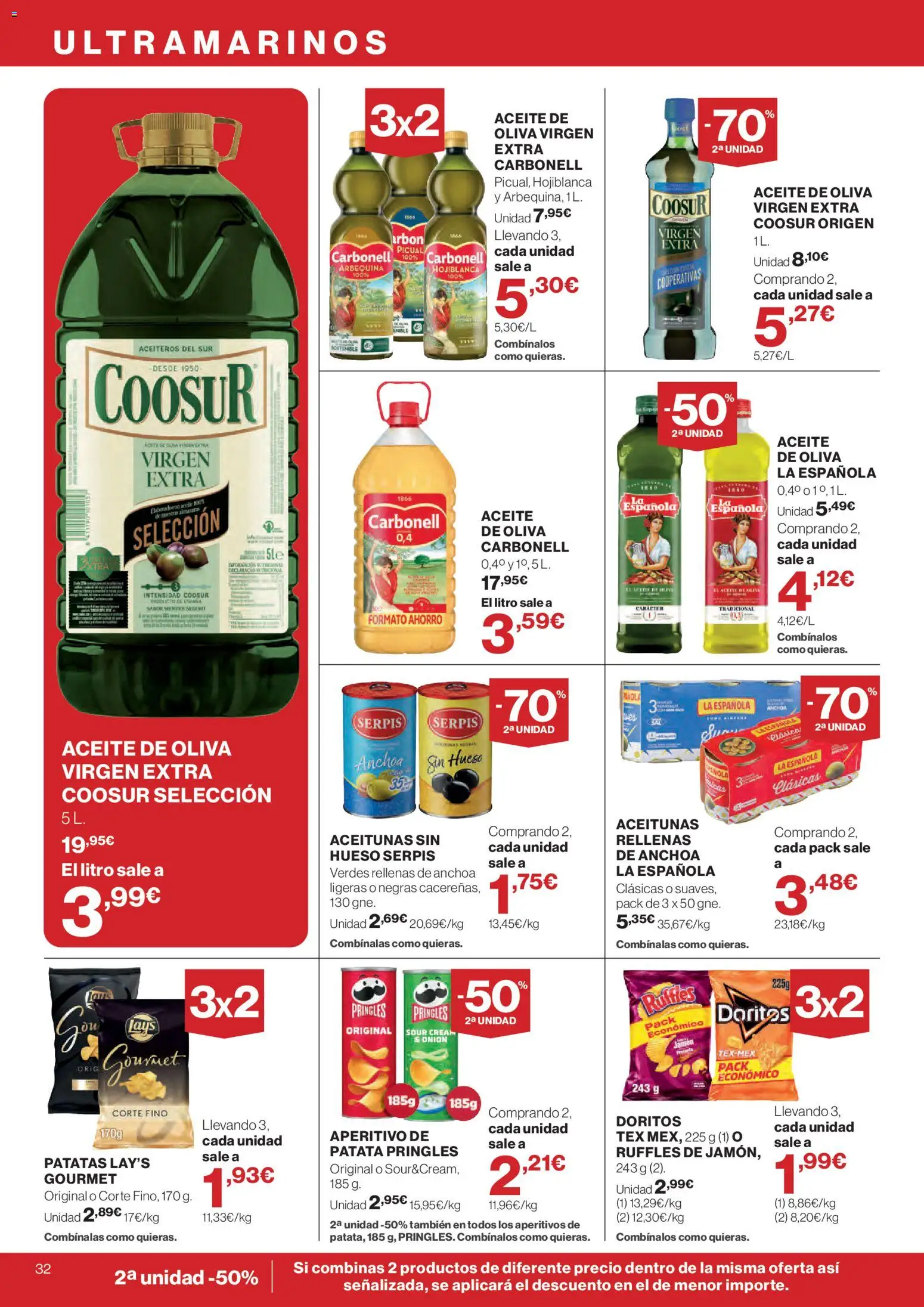 Hipercor catálogo │ válido desde el 24/09/2026 | Página: 32 | Productos: Aceitunas, Aceite, Jamón, Aceite de oliva