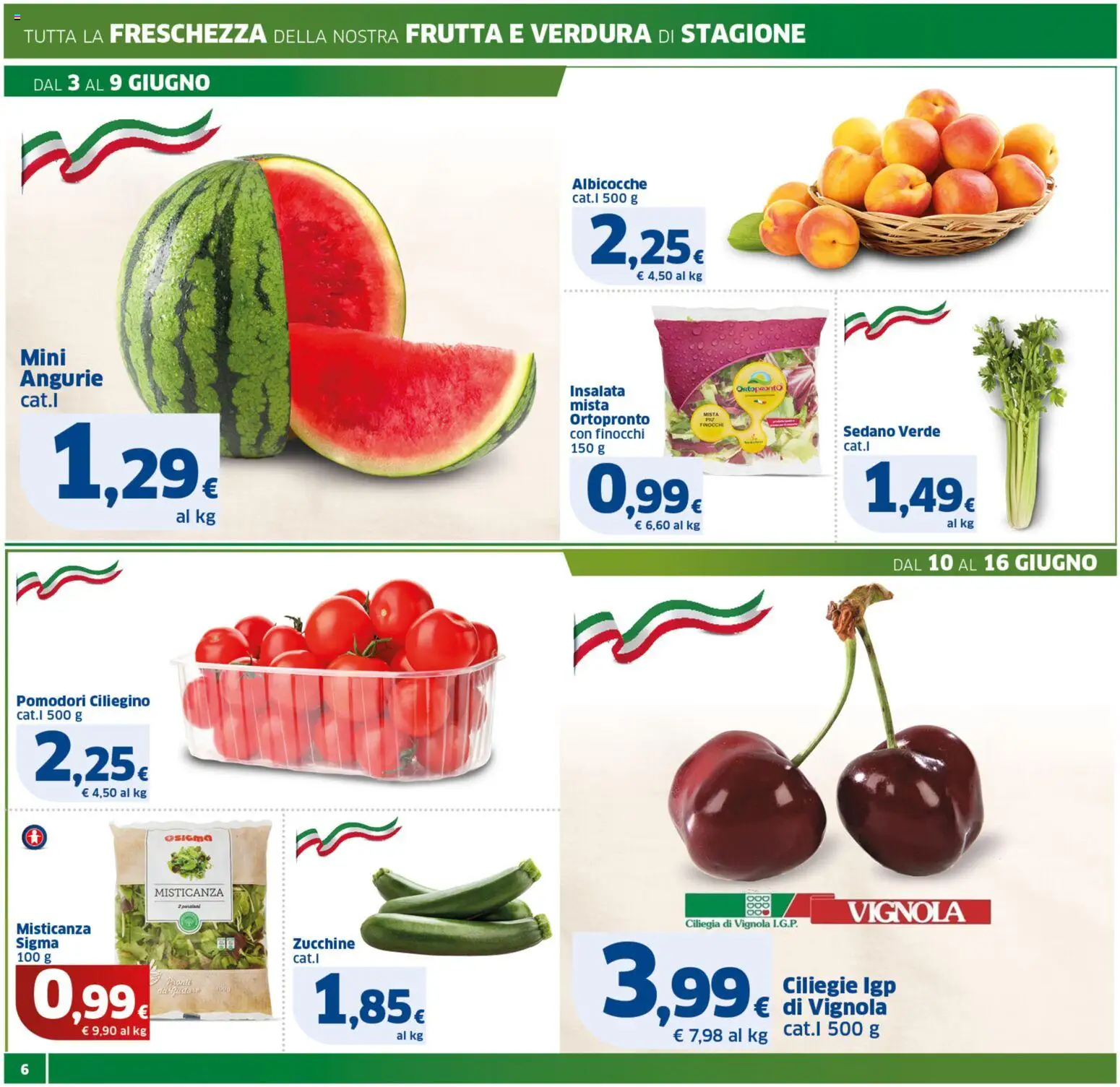 Volantino SIGMA del 03.06.2026 | Pagina: 6 | Prodotti: Insalata, Sedano, Pomodori, Finocchi
