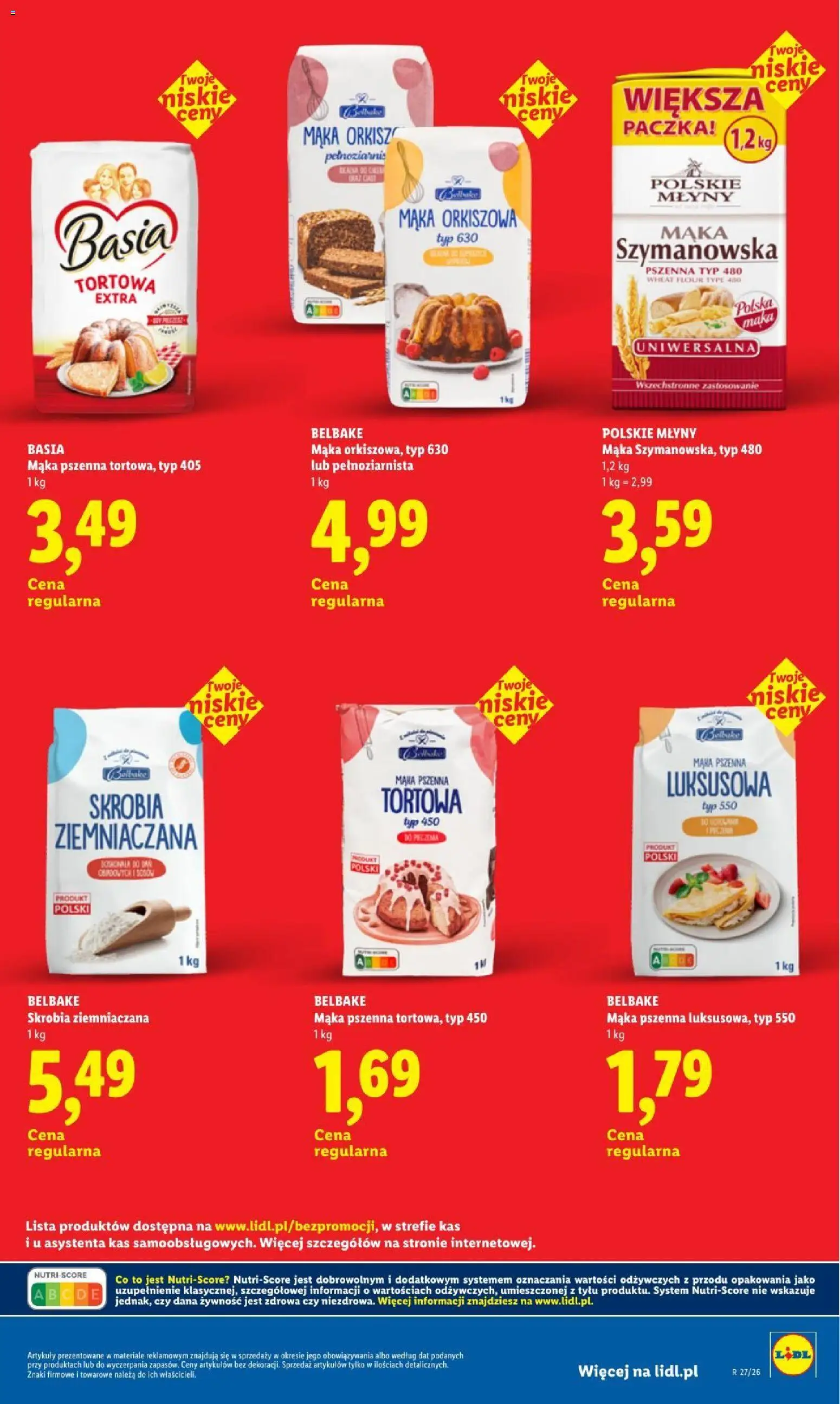 Lidl gazetka - Oszczędzaj każdego dnia od 21.08.2026 | Strona: 15 | Produkty: Żywność, Skrobia, Skrobia ziemniaczana, Mąka orkiszowa