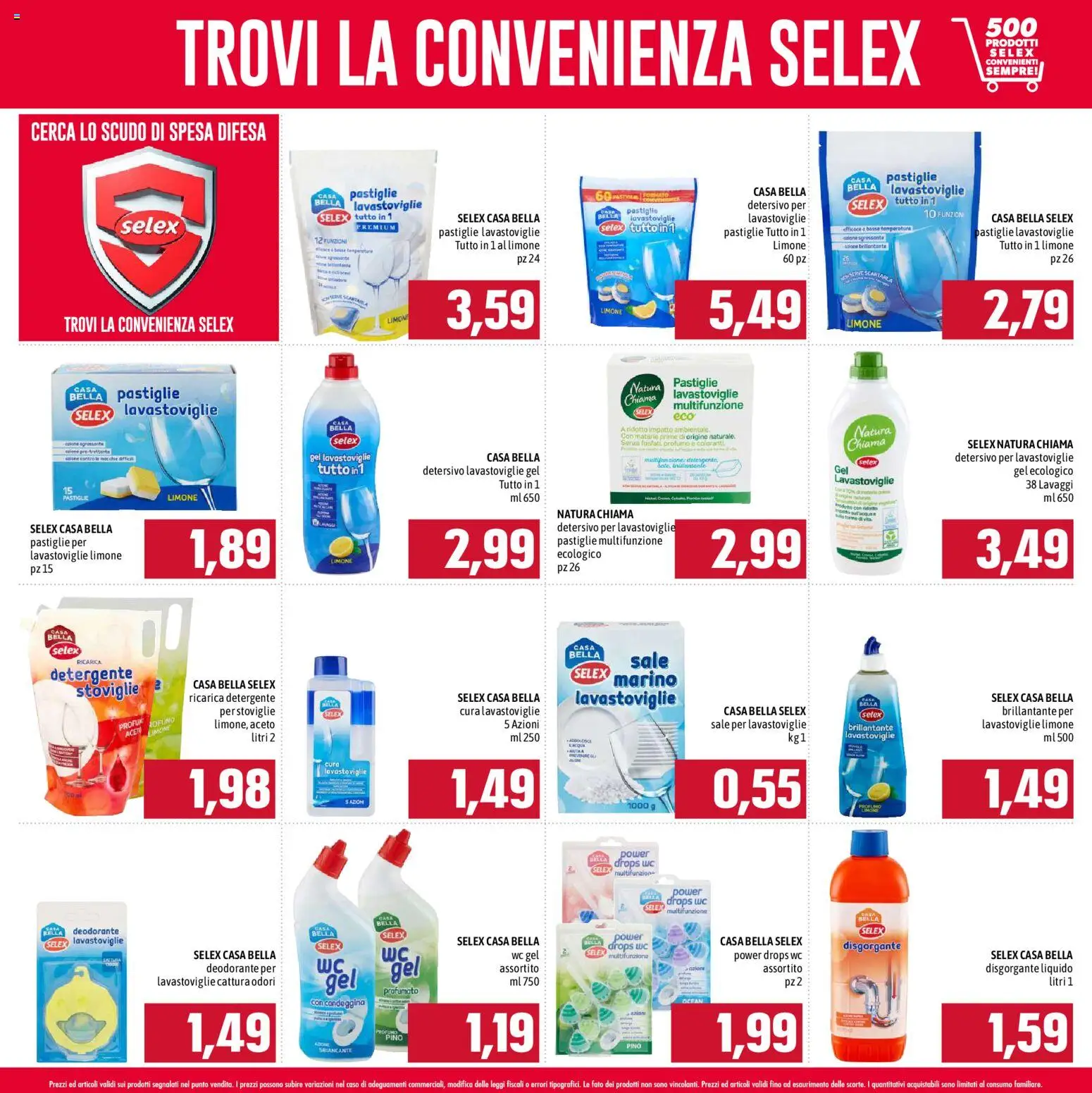 Volantino Emisfero del 21/09/2026 | Pagina: 19 | Prodotti: Sale per lavastoviglie, Candeggina, Limone, Lavastoviglie