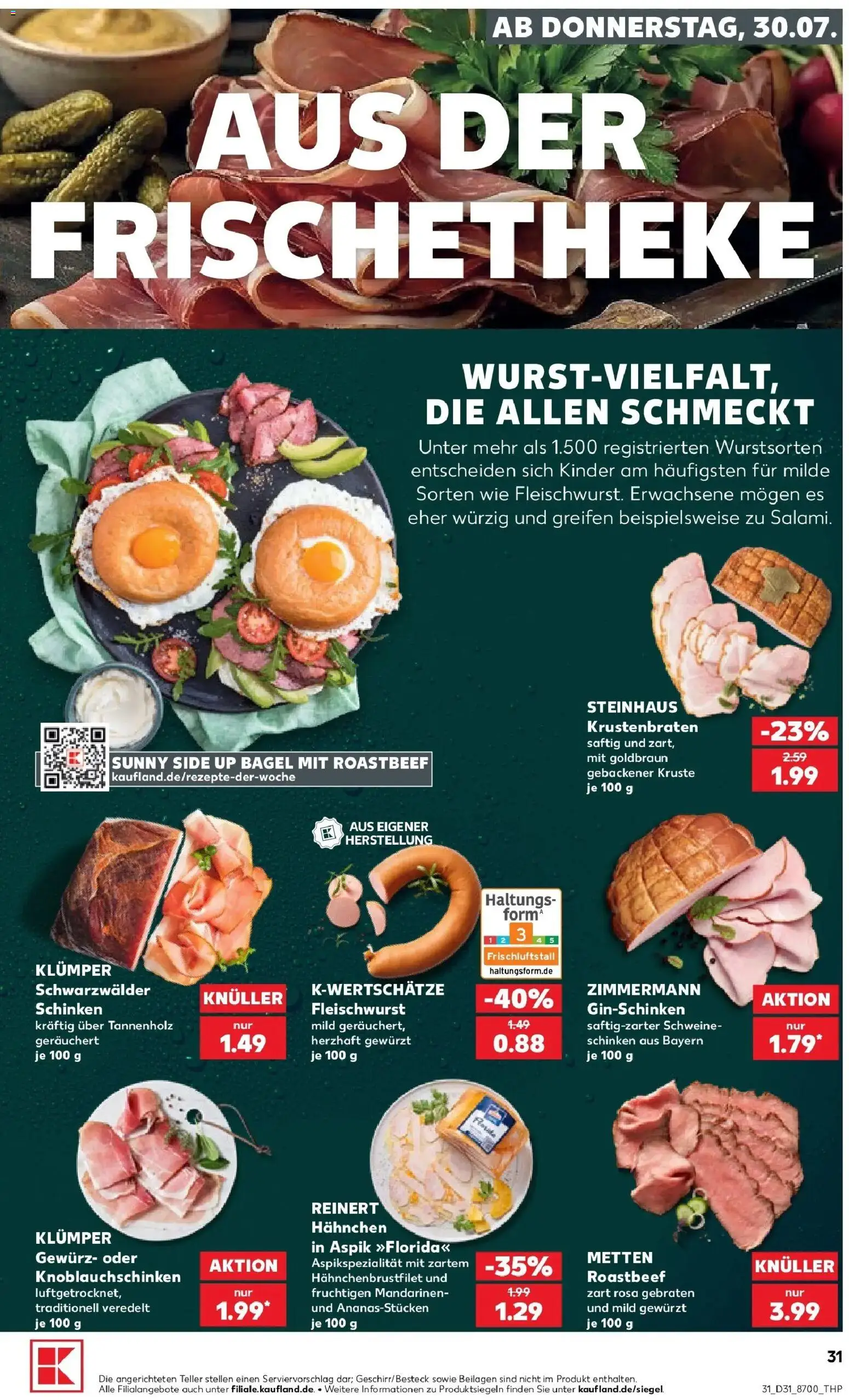 Kaufland Prospekt München – gültig ab 27.07.2026 | Seite: 40 | Produkte: Mandarinen, Krustenbraten, Roastbeef, Schinken