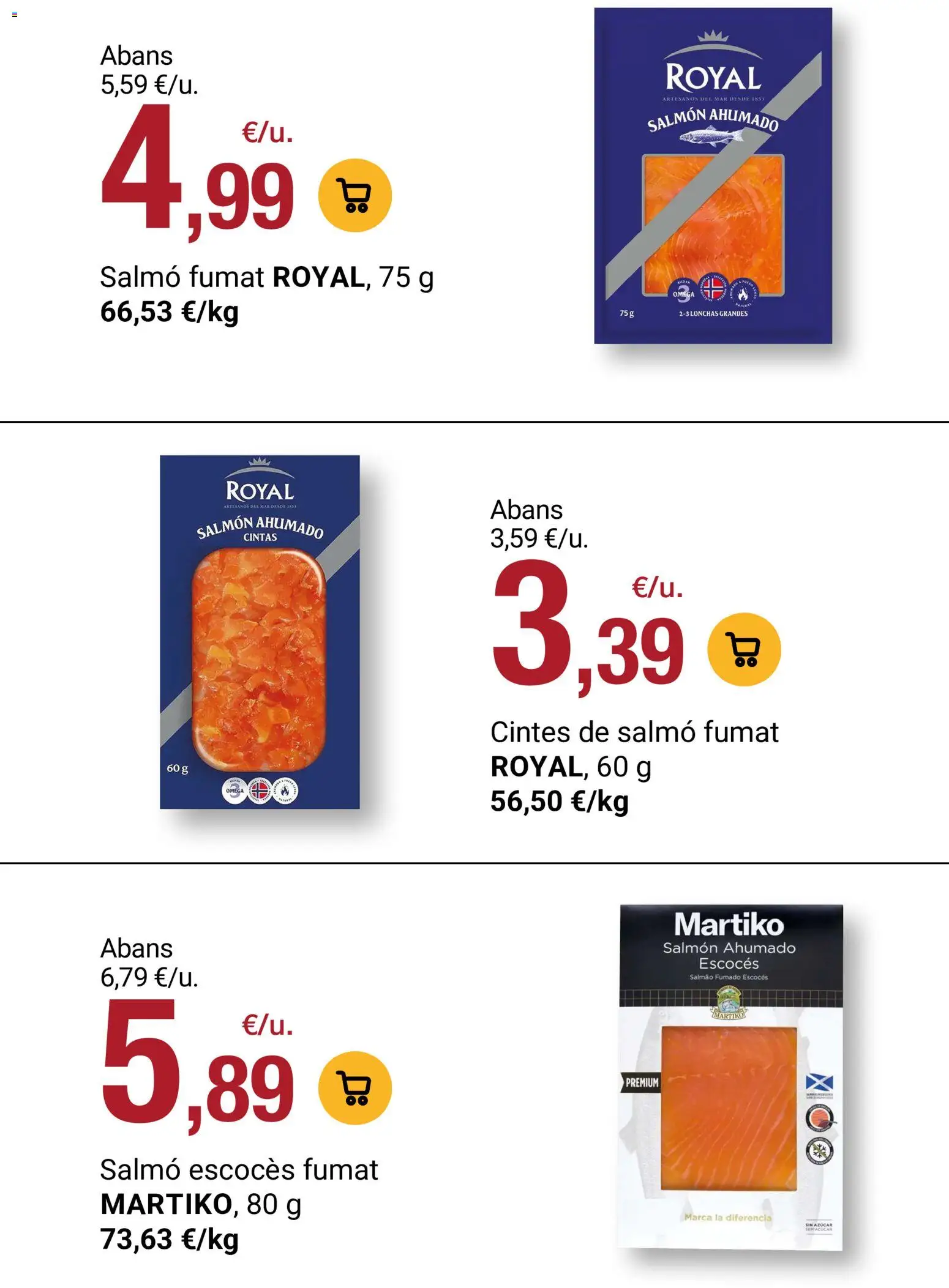 Bonpreu folleto │ válido desde el 29/09/2026 | Página: 74 | Productos: Omega, Salmón, Salmón ahumado, Azúcar